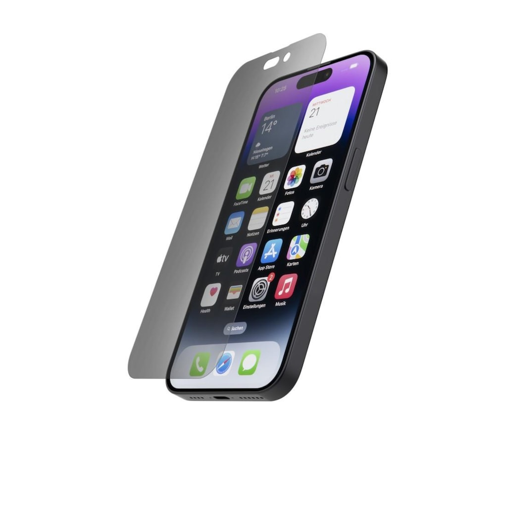 Hama Displayschutzglas »Echtglas-Displayschutz "Privacy" für Apple iPhone 14 Pro, Schutzglas«, für Apple iPhone 14