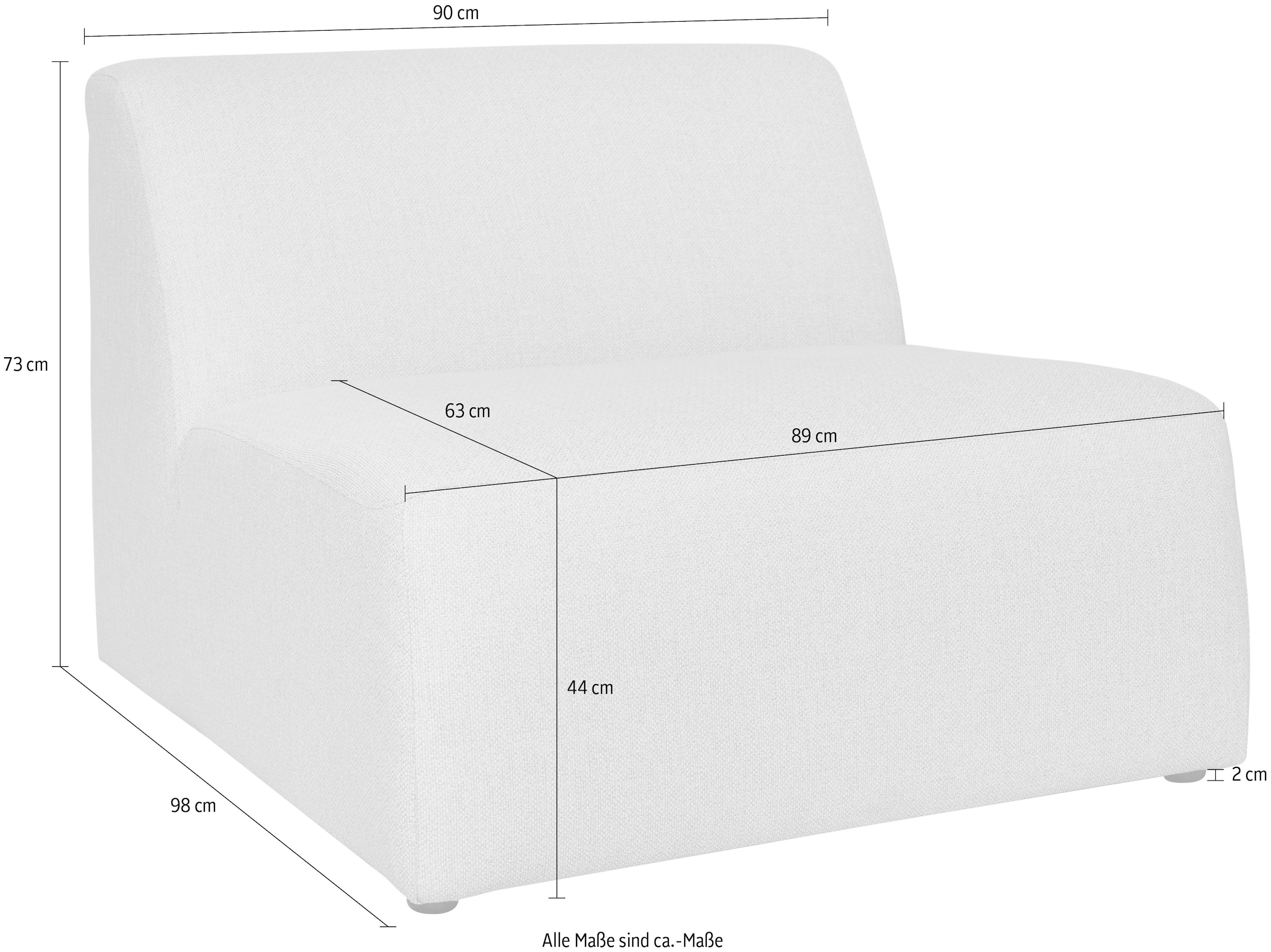 INOSIGN Sofa-Mittelelement »Koa, Sofamodul, passend zur Serie KOA,«, in Webstoff, weicher Lounge-Sitzkomfort