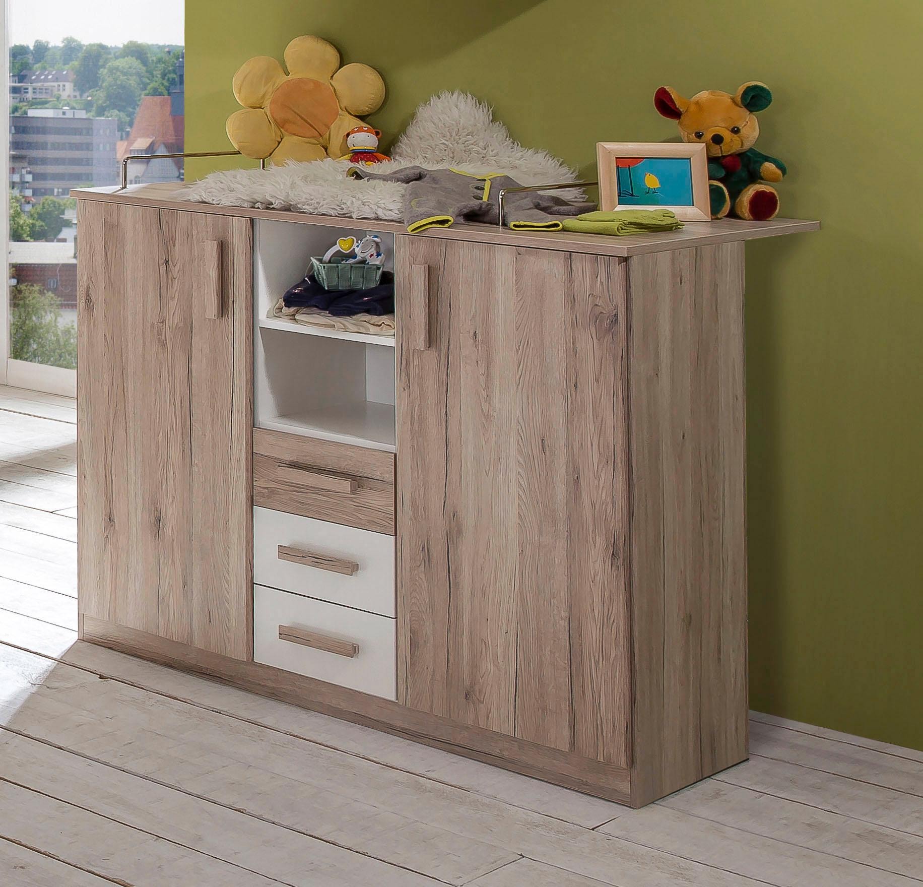 St.), Bett ♕ »Bergamo«, Wimex Babyzimmer-Komplettset Wickelkommode bei (Set, Eckschrank + + 3