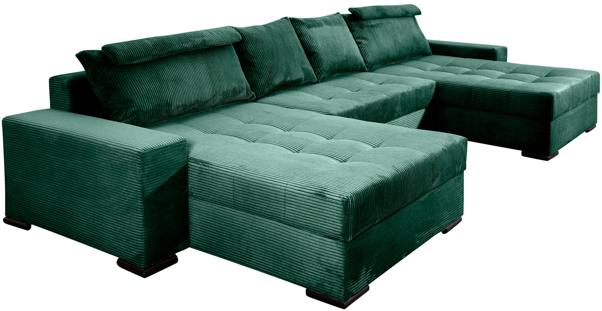COLLECTION AB Wohnlandschaft »XXXL-Josy Relax U-Form Breite 352 cm, mit 2 gleich großen Recamieren«, inkl. Bettfunktion, Bettkasten, mit 4 Rückenkissen in zwei Größen