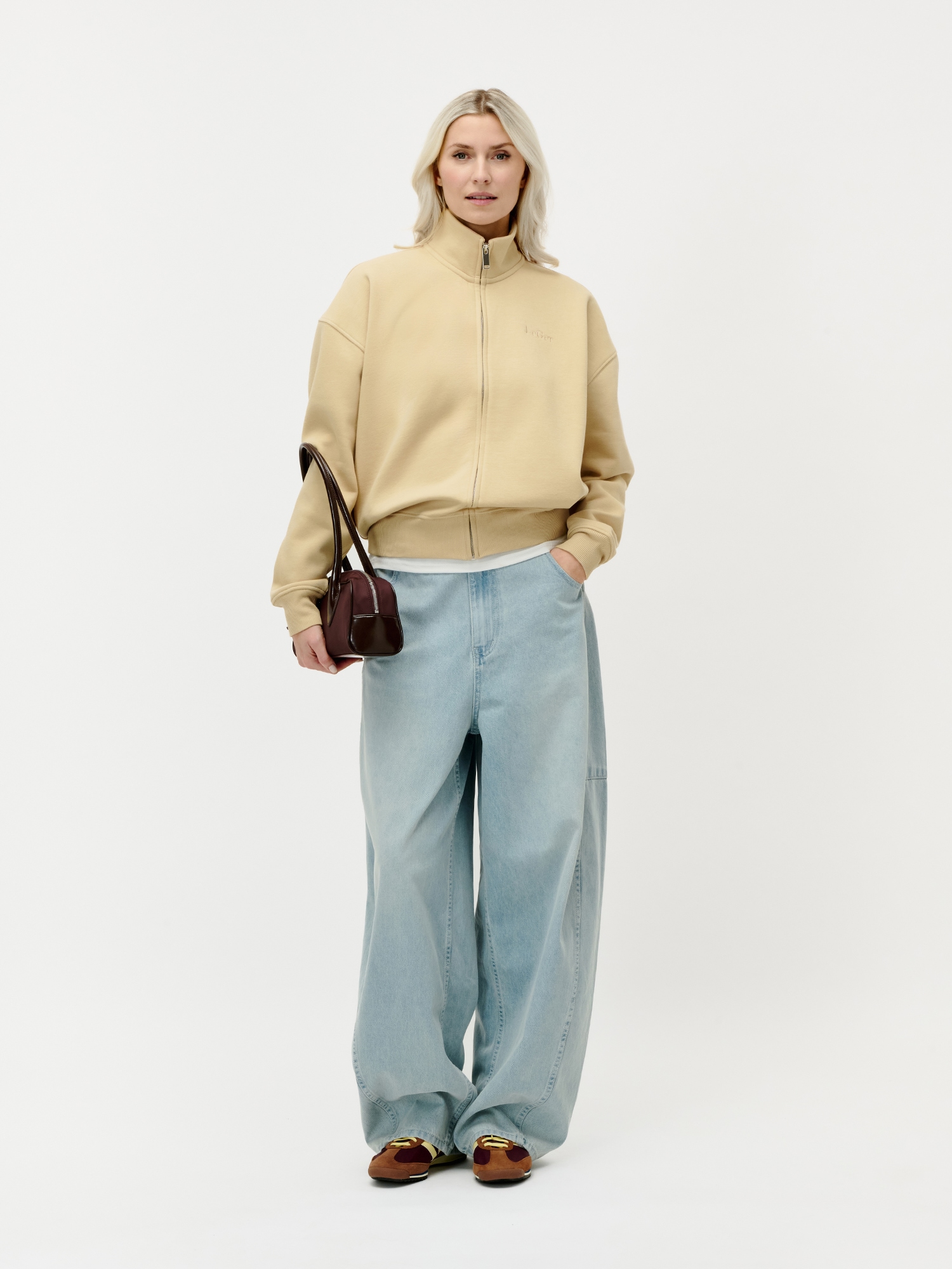 LeGer Sweatjacke »Tanisha, LeGer by Lena Gercke« locker geschnitten, mit Stehkragen