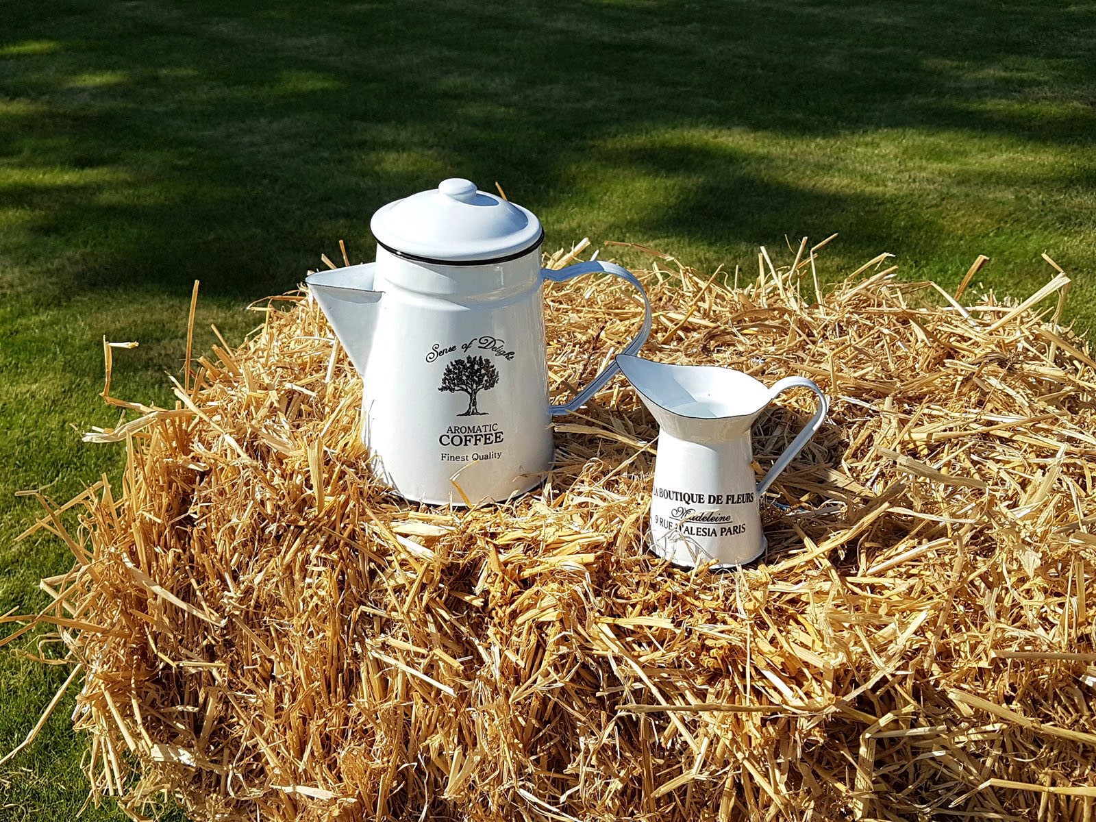 Ambiente Haus Kanne »Kaffeekanne aus Emaille in Antikweiß« 1 Stk. tlg.