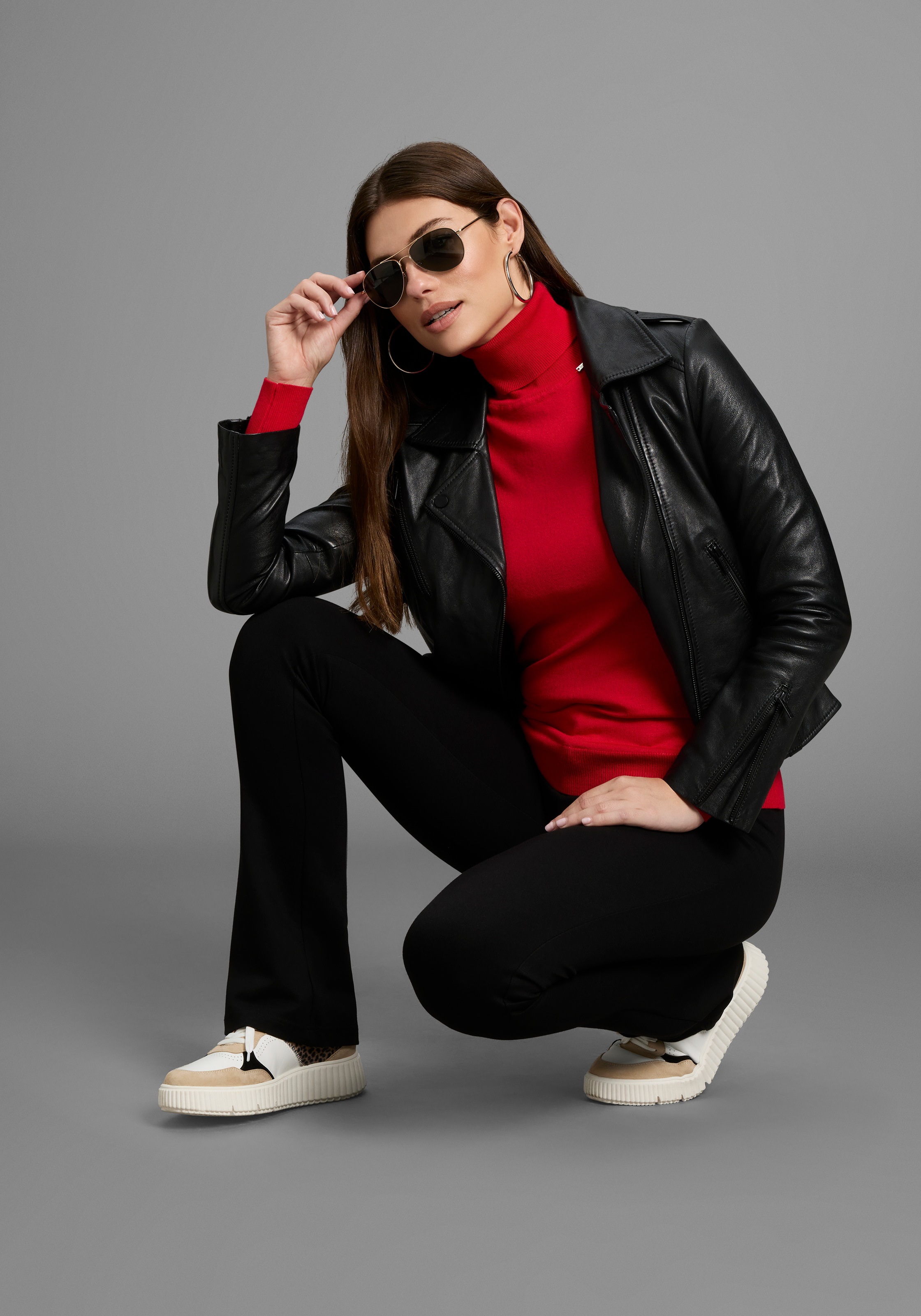Bruno Banani Rollkragenpullover, mit Metalllogo