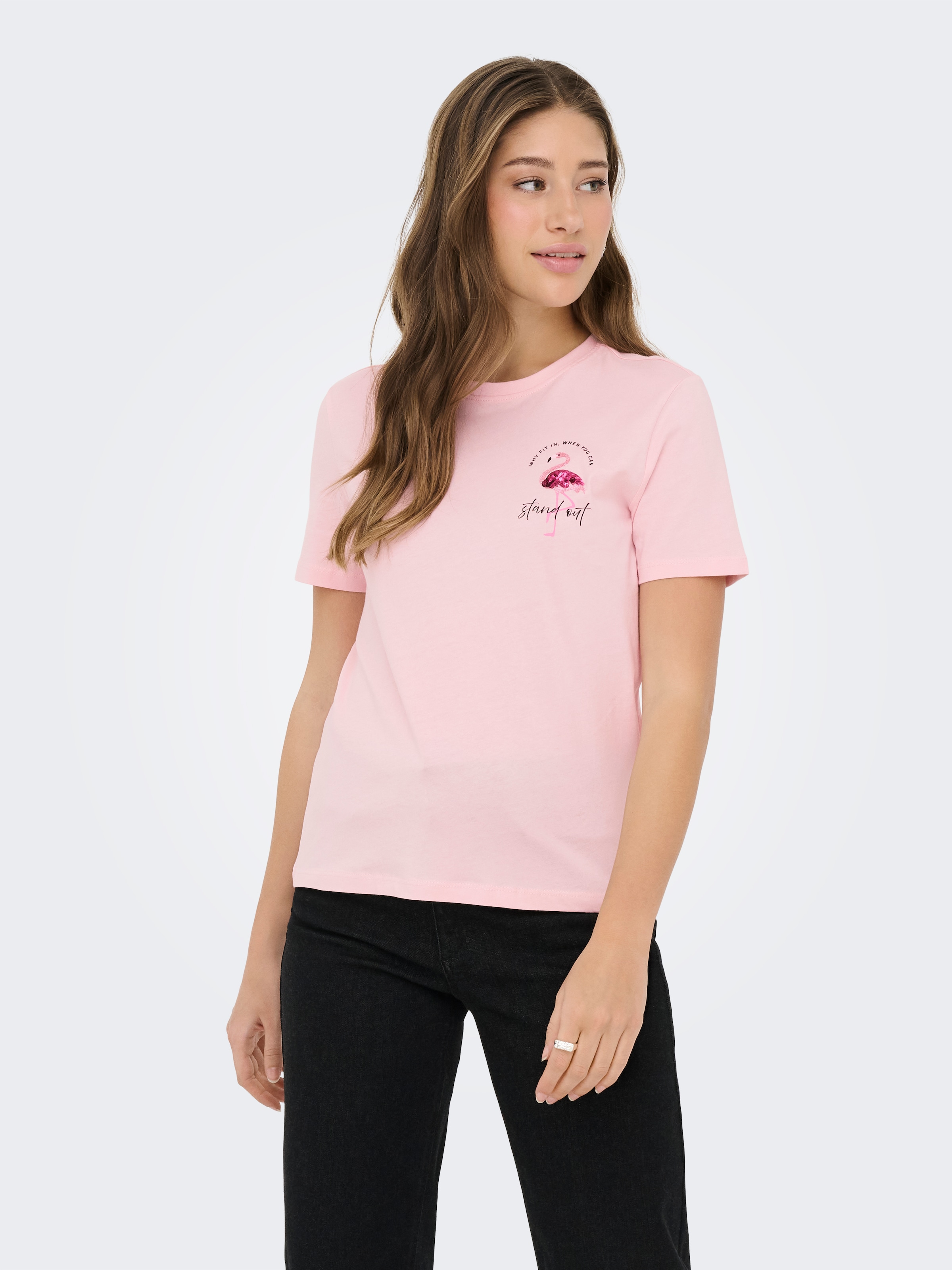 ONLY Kurzarmshirt »ONLKITA S/S TEE JRS NOOS« Baumwolle, regular fit