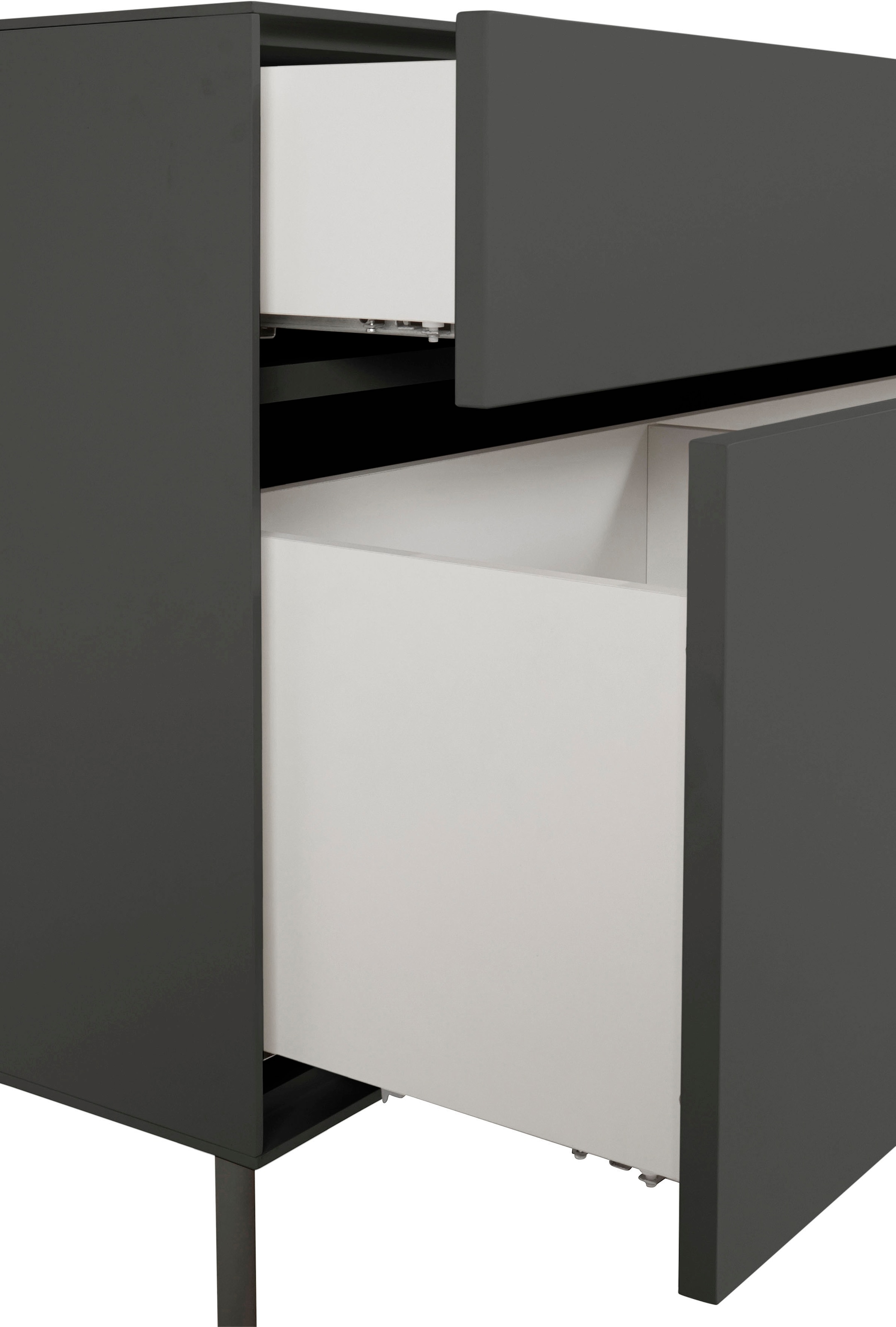LeGer Home by Lena Gercke Lowboard »Essentials«, (2 St.), Breite: 224cm, MDF lackiert, Push-to-open-Funktion