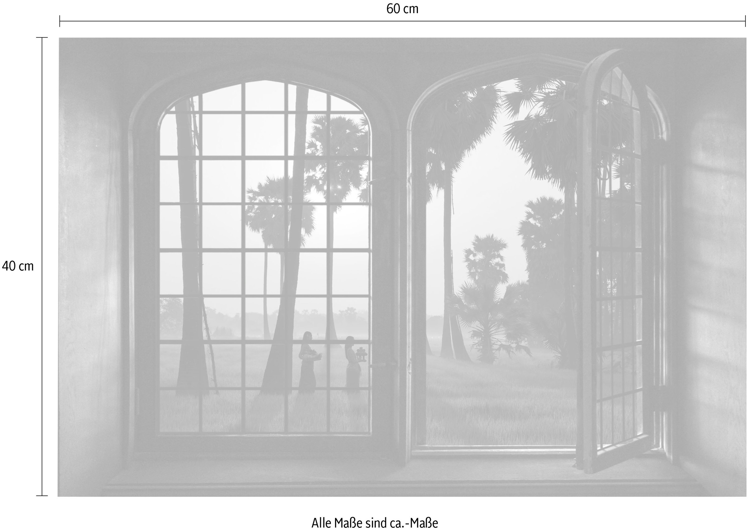 queence Wandsticker »Wald«, Wandsticker, Wandbild, selbstklebend, 3D, Fenster