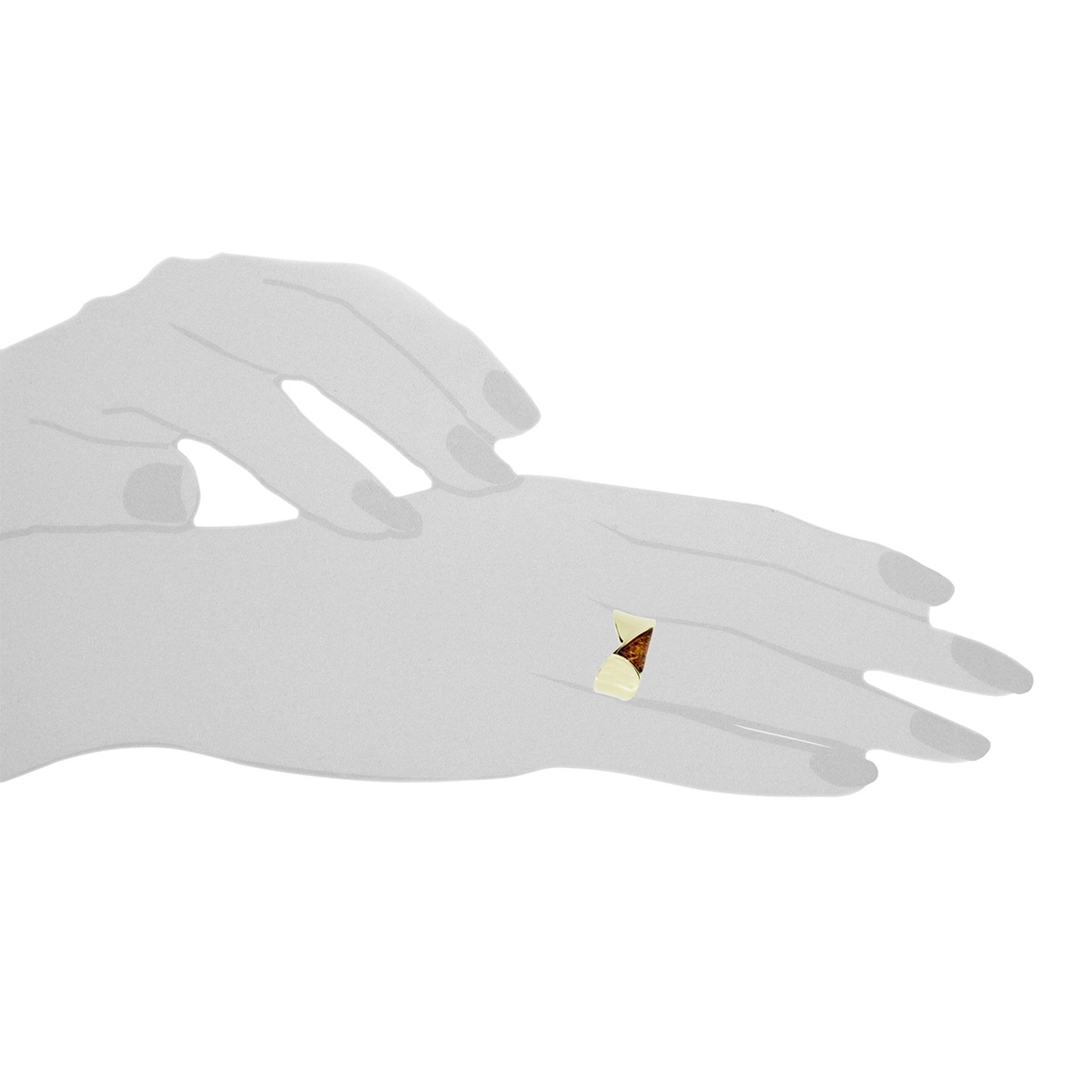 OSTSEE-SCHMUCK Fingerring »- Alisca - Gold 333/000 - Bernstein«