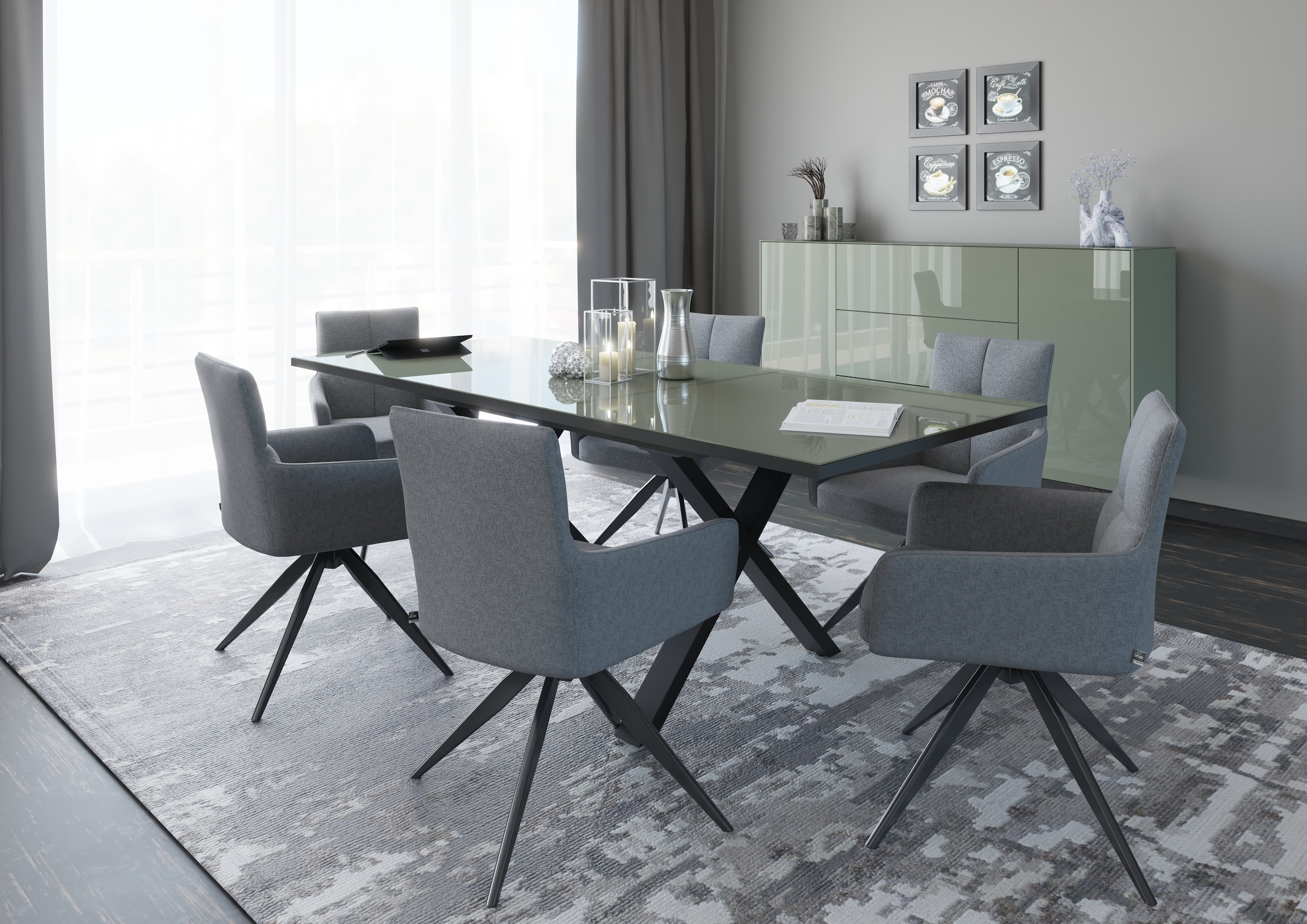 set one by Musterring Esstisch »Reno« 1 Stk. tlg. Mit Vierkantfuß, wählbaren Gestellen und Plattenfarben