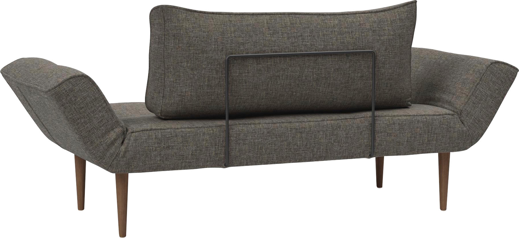 INNOVATION LIVING ™ Schlafsofa »Zeal Designsofa mit verstellbaren Armlehnen«, im Scandinavian Design, Styletto Beine, inklusive Rückenkissen