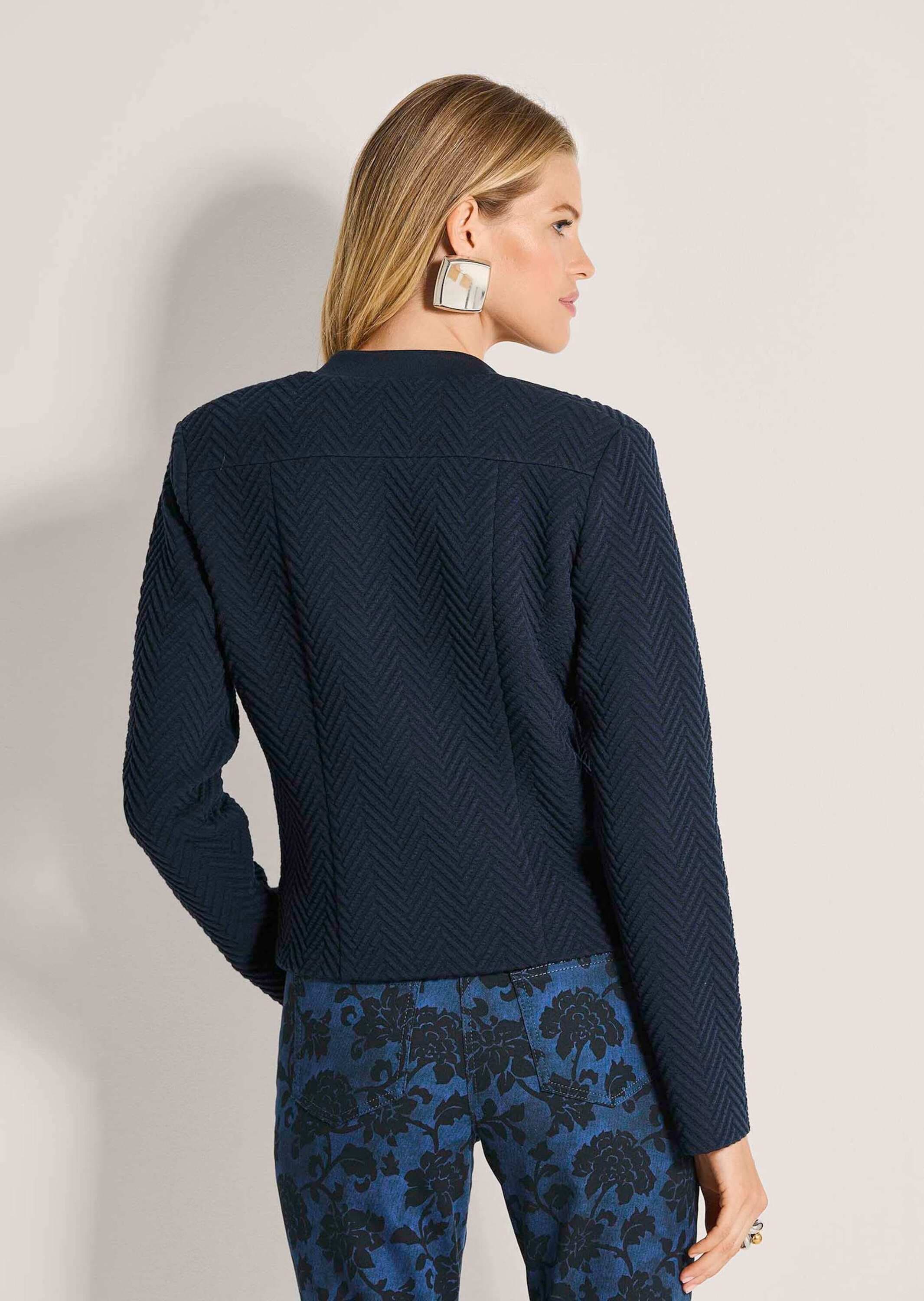 MADELEINE Jackenblazer »Kurzblazer Moderner Jerseyblazer in Melange-Optik« Struktur-Jersey