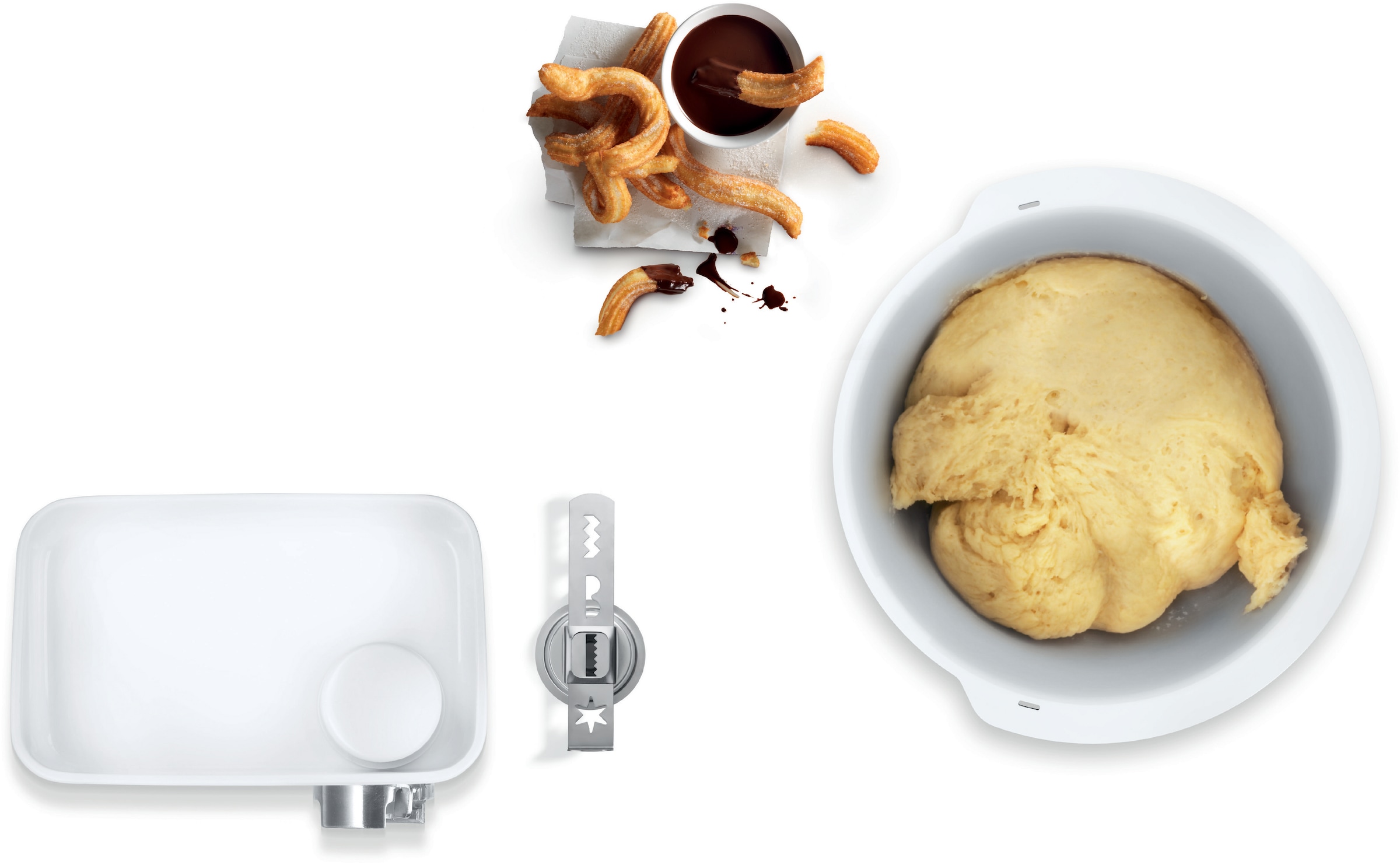 BOSCH Küchenmaschinen Zubehör-Set »Lifestyle-Set BakingSensation MUZ5BS1«, mit Spritzgebäckvorsatz und Schüssel