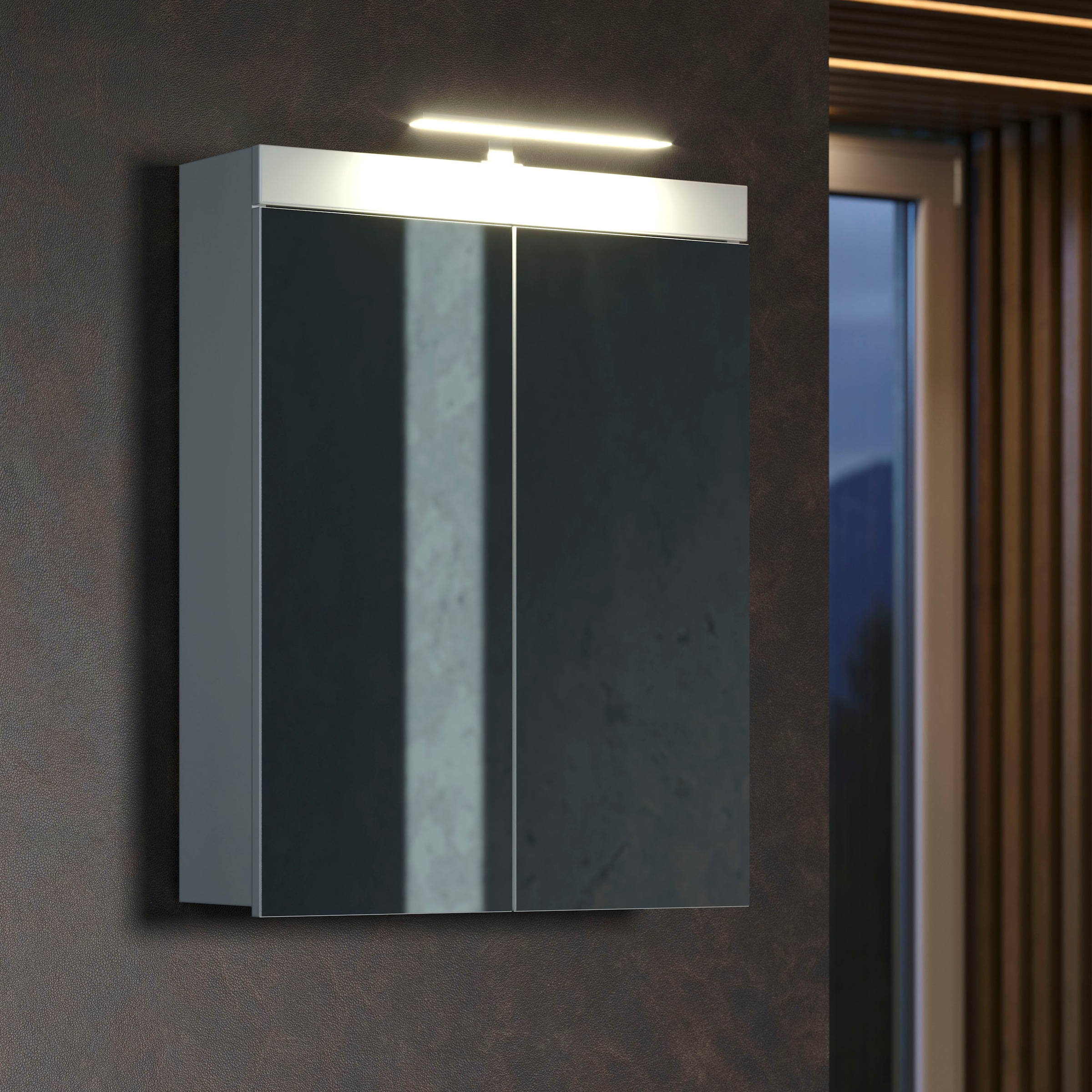 INOSIGN Spiegelschrank »Avena«, Badezimmerschrank wahlweise mit LED-Beleuchtung - (B/T/H) 60/17/77 cm