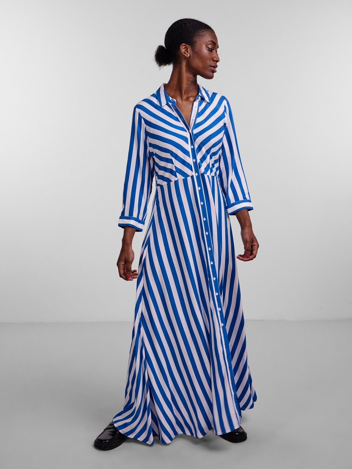 Y.A.S Hemdblusenkleid »YASSAVANNA LONG SHIRT DRESS«, Sommerkleid, mit 3/4 Ärmel