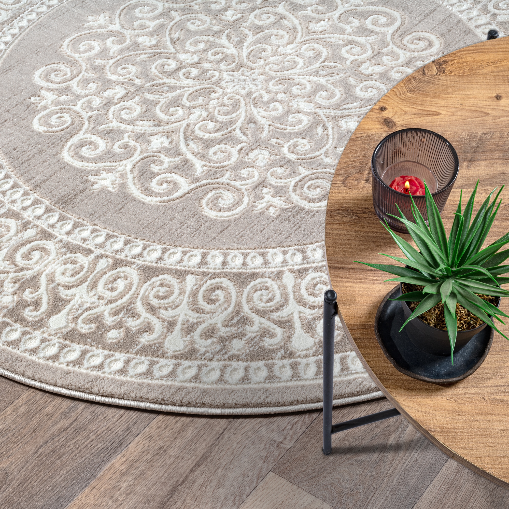 Sanat Teppich »Harmony 3204 , auch als Läufer« rund 12 mm Höhe Wohnzimmer, Kurzflor, moderne Orient Optik, Schlafzimmer