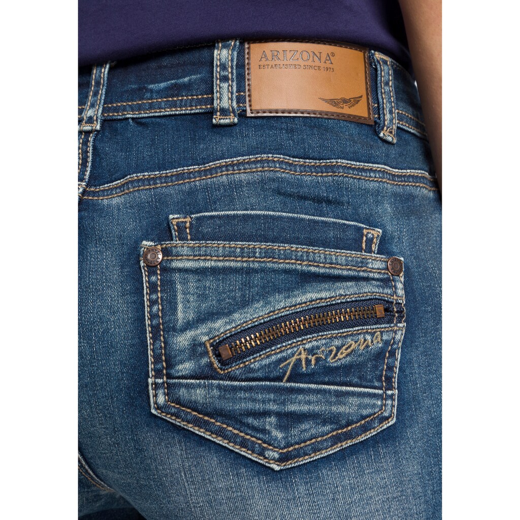 Arizona Bootcut-Jeans »mit Zippertasche«, High Waist