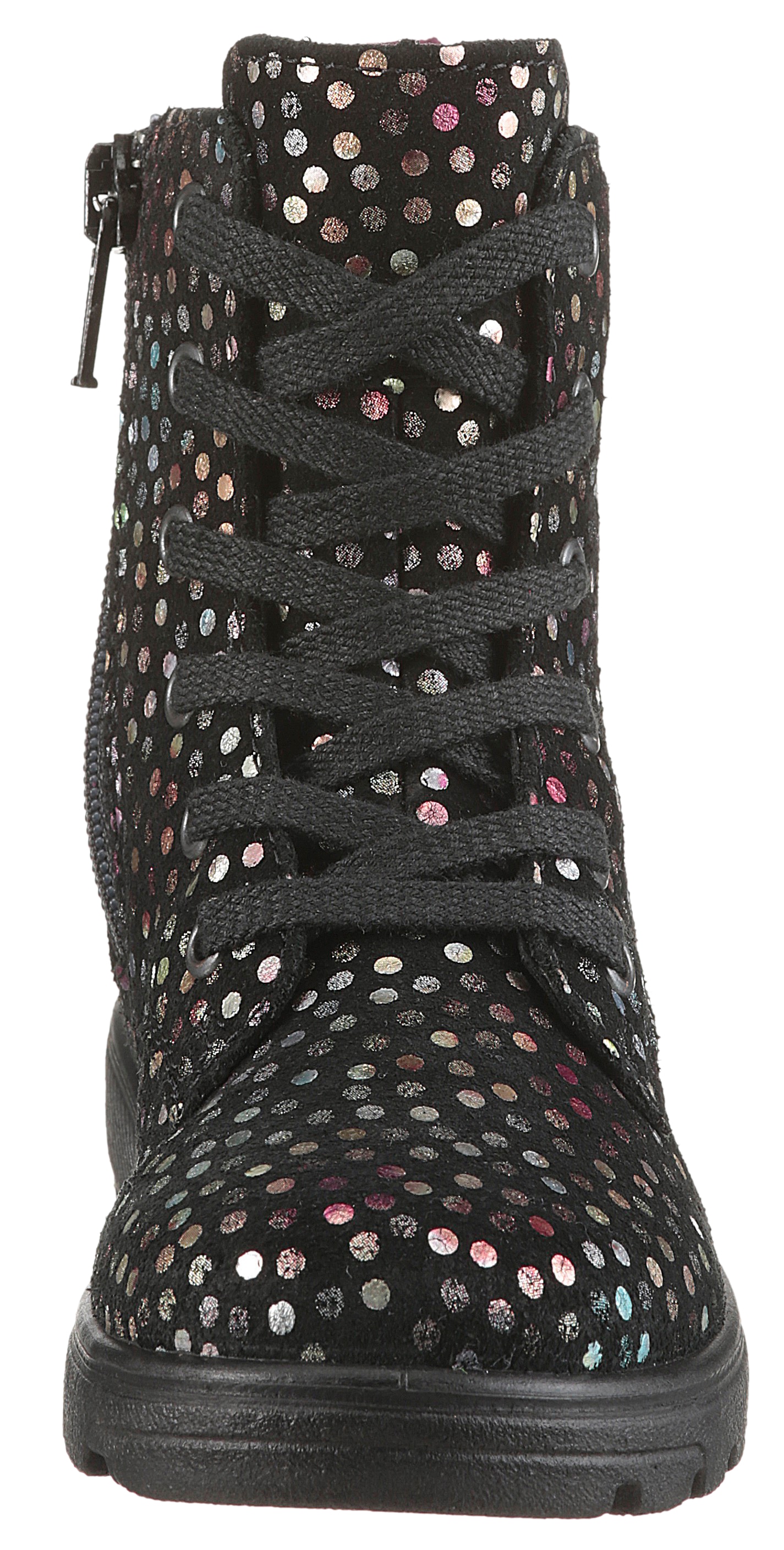 Ricosta Schnürboots »Anni WMS: normal«  Glitzerschuh mit TEX-Ausstattung, Größenschablone zum Download