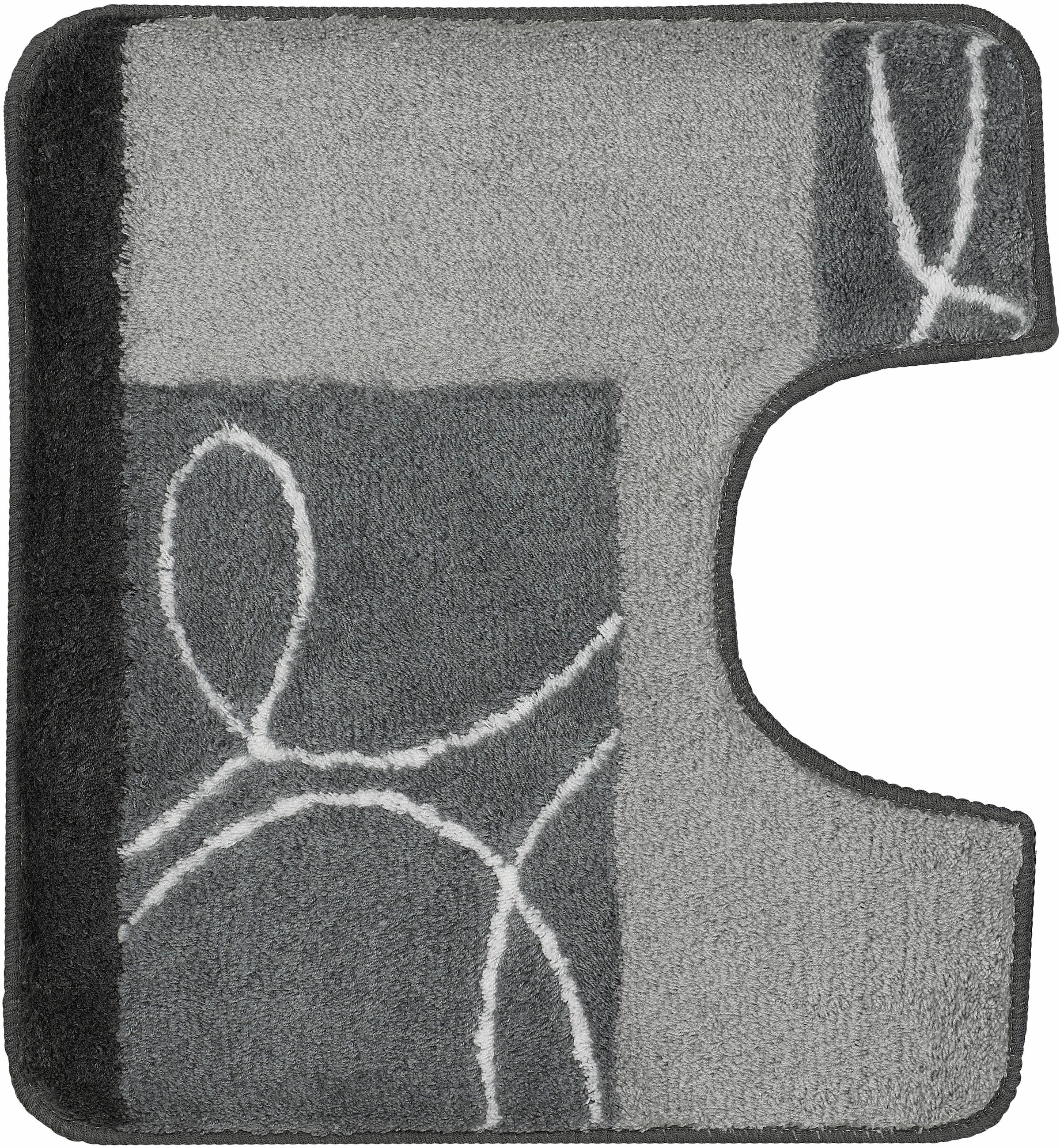 MEUSCH Badematte »Curly« Höhe 20 mm rutschhemmend beschichtet fußbodenheizungsgeeignet Badteppich, modernes Design, waschbar