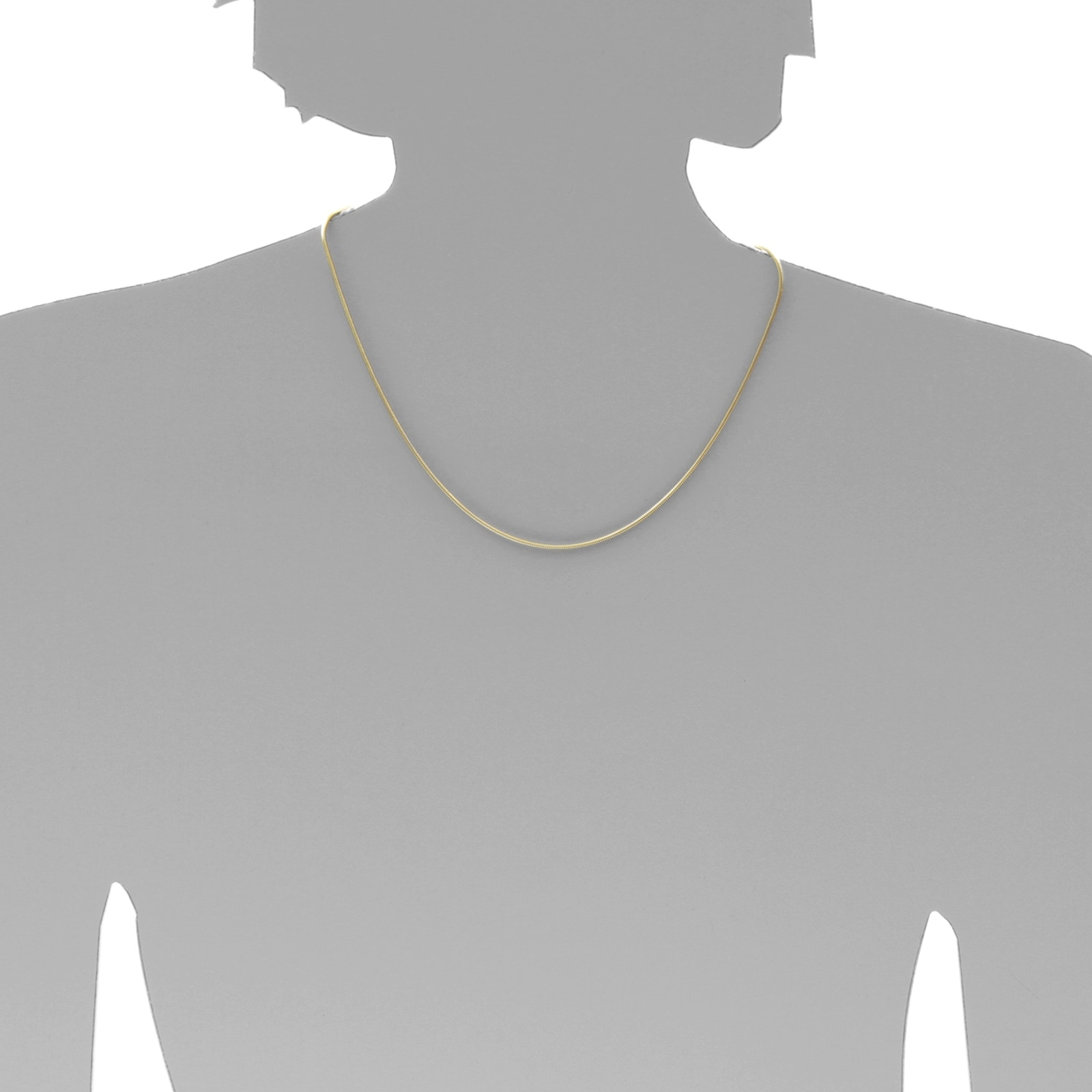 OSTSEE-SCHMUCK Silberkette »- Schlange 1,6 mm - Silber 925/000, vergoldet -,«