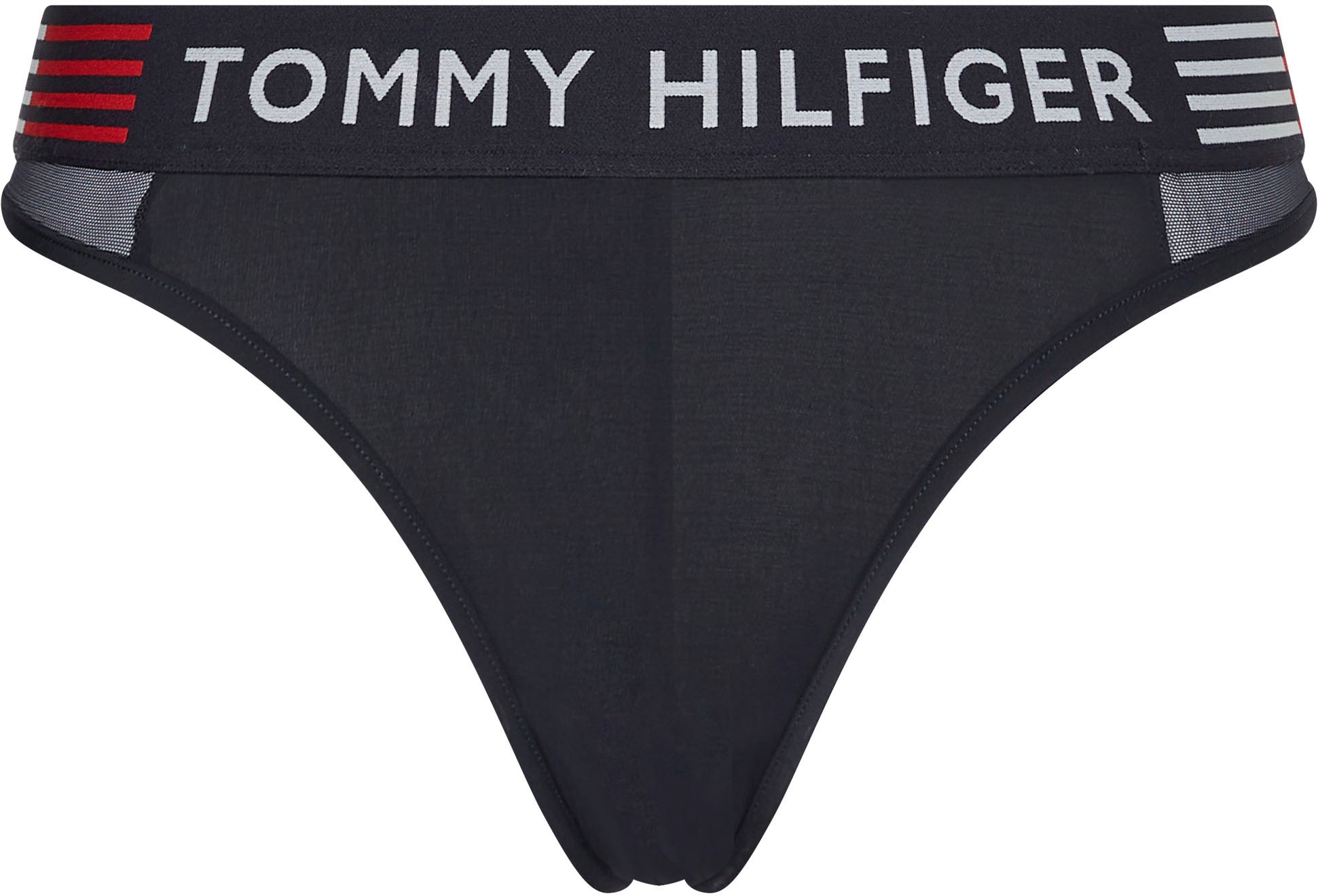 Tommy Hilfiger Damen Slip mit elastischem Bund und Logoschriftzug grau