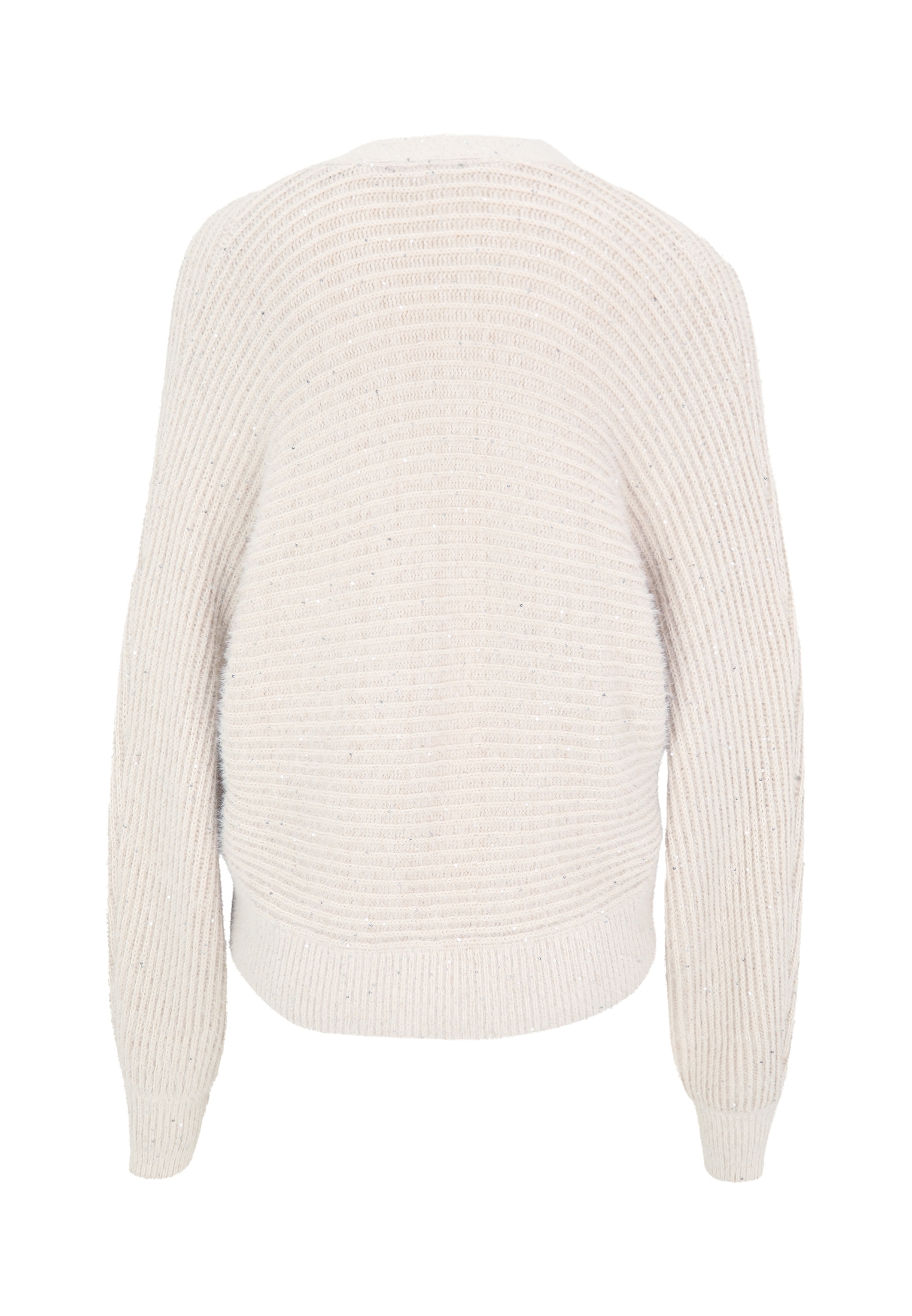 Zero Rundhalspullover »Strickjacke mit Pailletten«