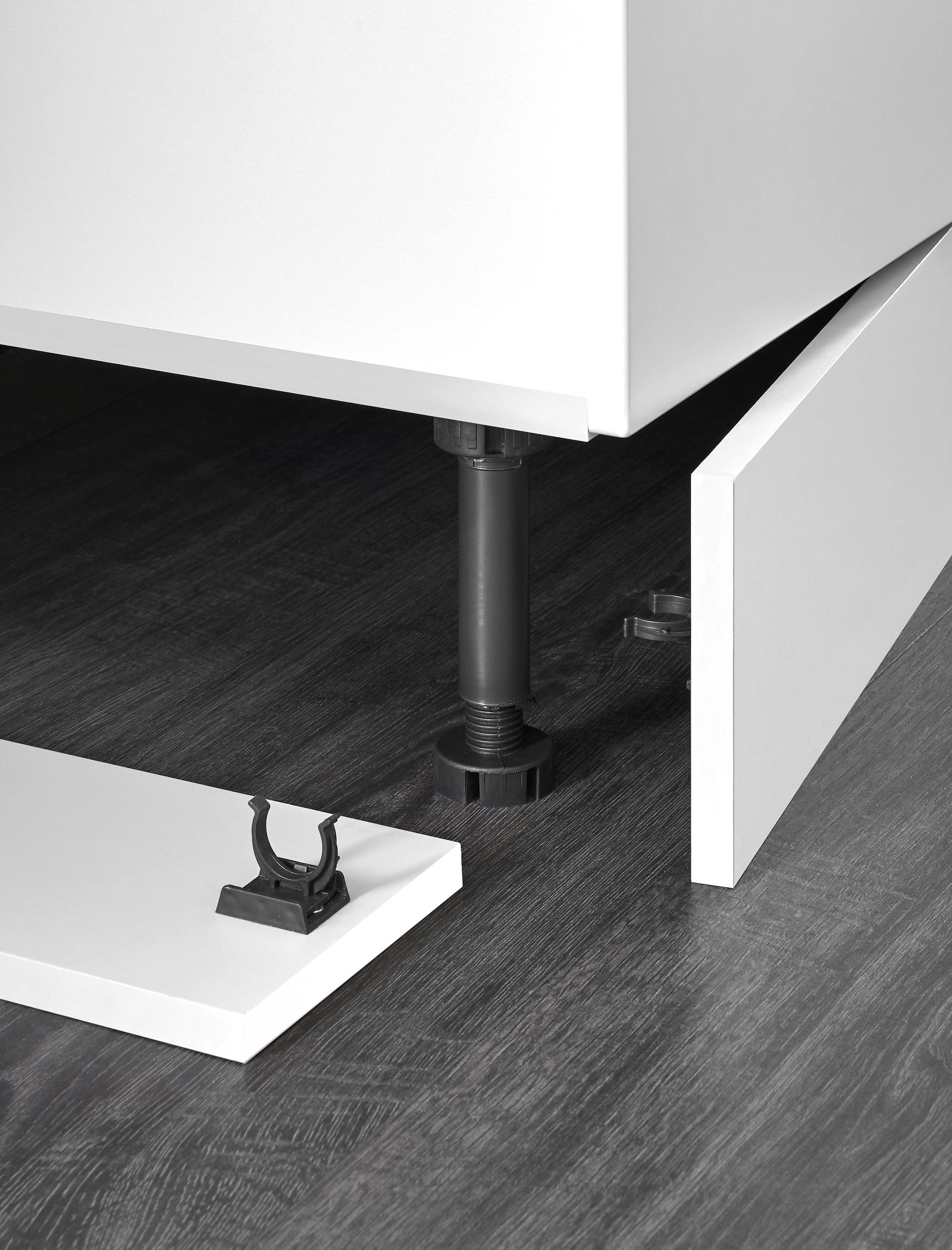 BASIC by Balculina Vorratsschrank »Denver, Küchenschrank BxHxT 30 x 211 x 57« 1 Stk. tlg. Breite 30cm, in grau matt/lancelot eiche
