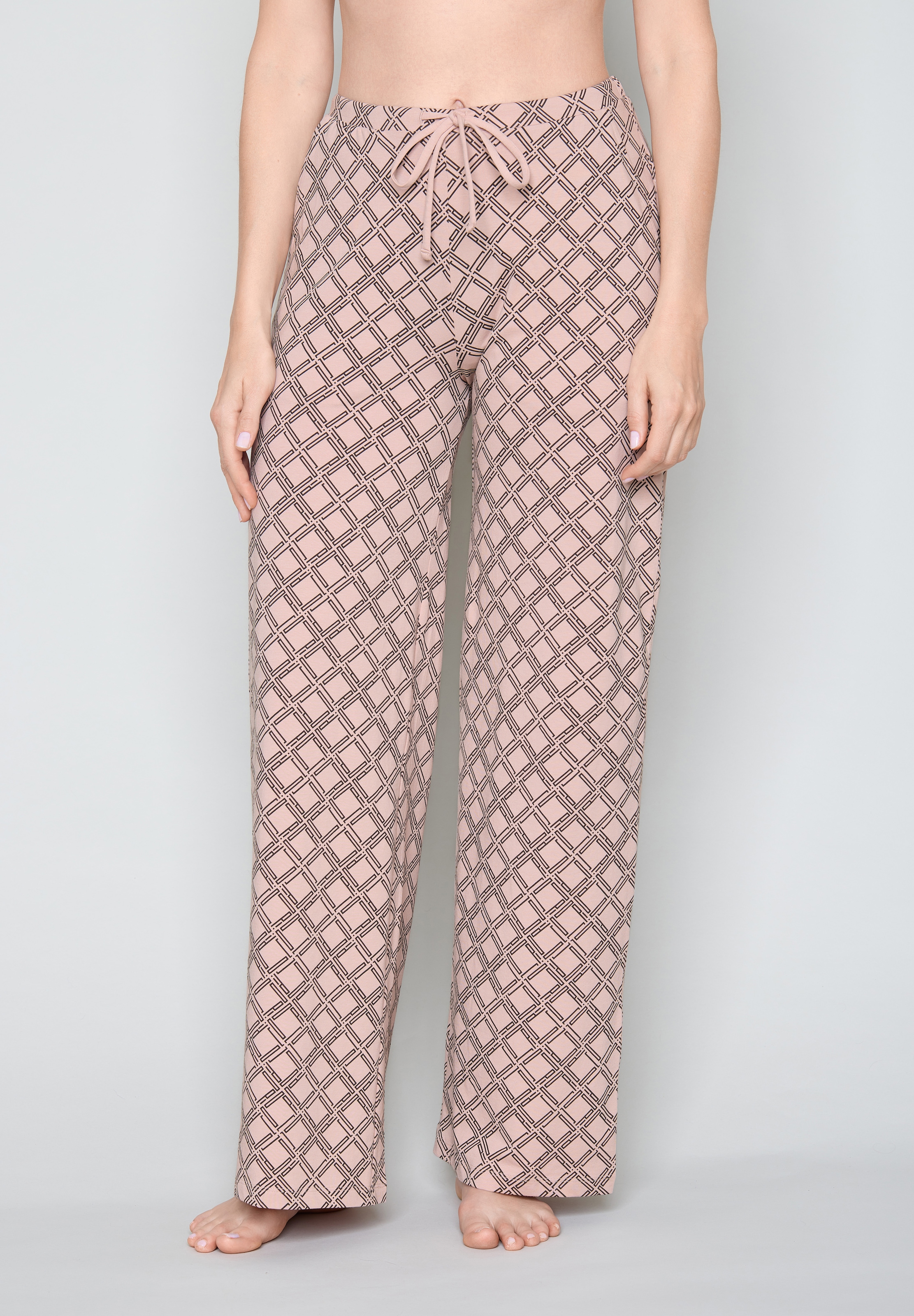 JOOP! Pyjama aus Jersey, lässig-eleganter Look, mit Wide-Leg-Hosen