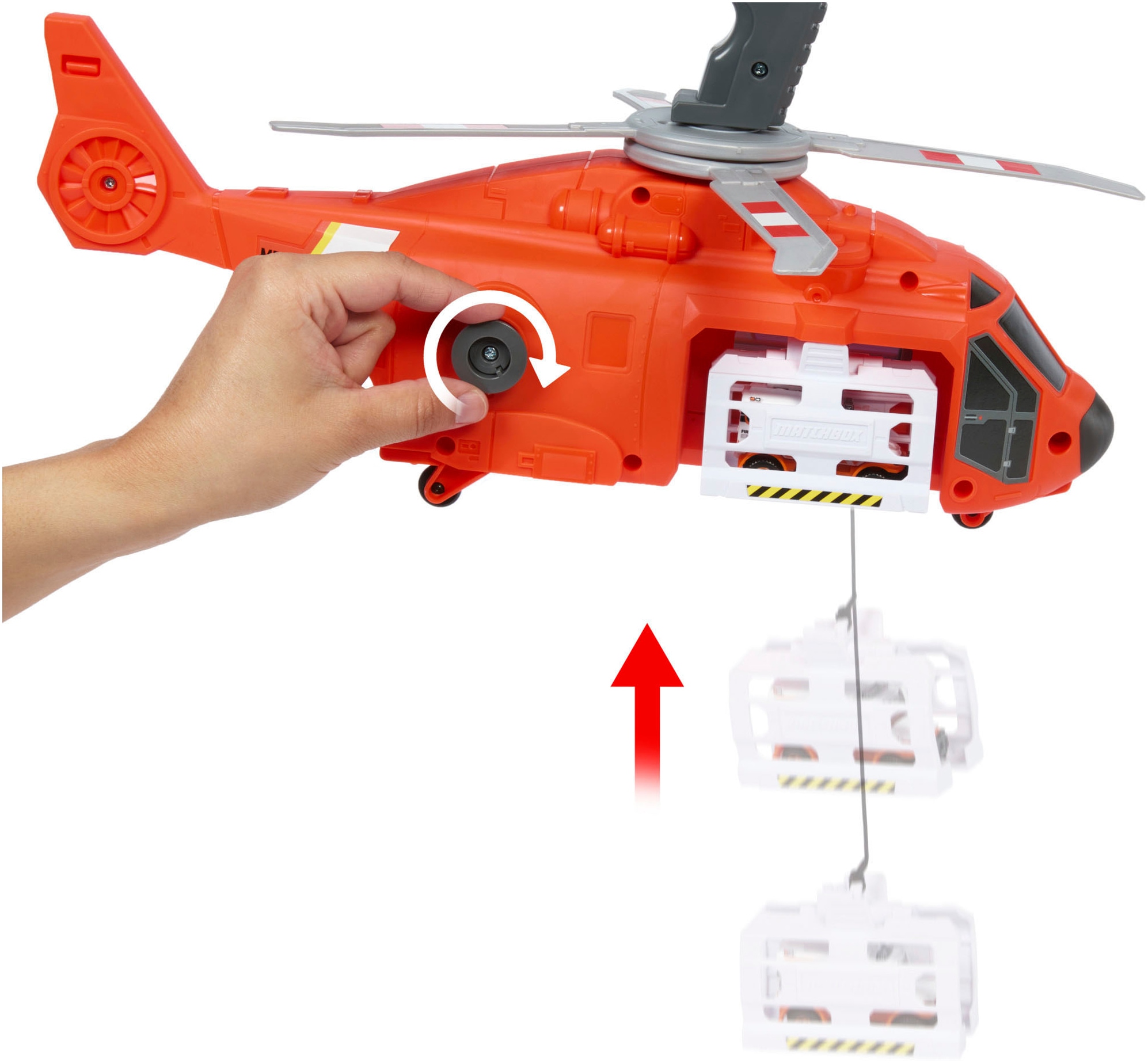 MATCHBOX Spielzeug-Hubschrauber »Action Drivers Rettungshubschrauber«, mit Die-Cast-Spielzeugrettungswagen