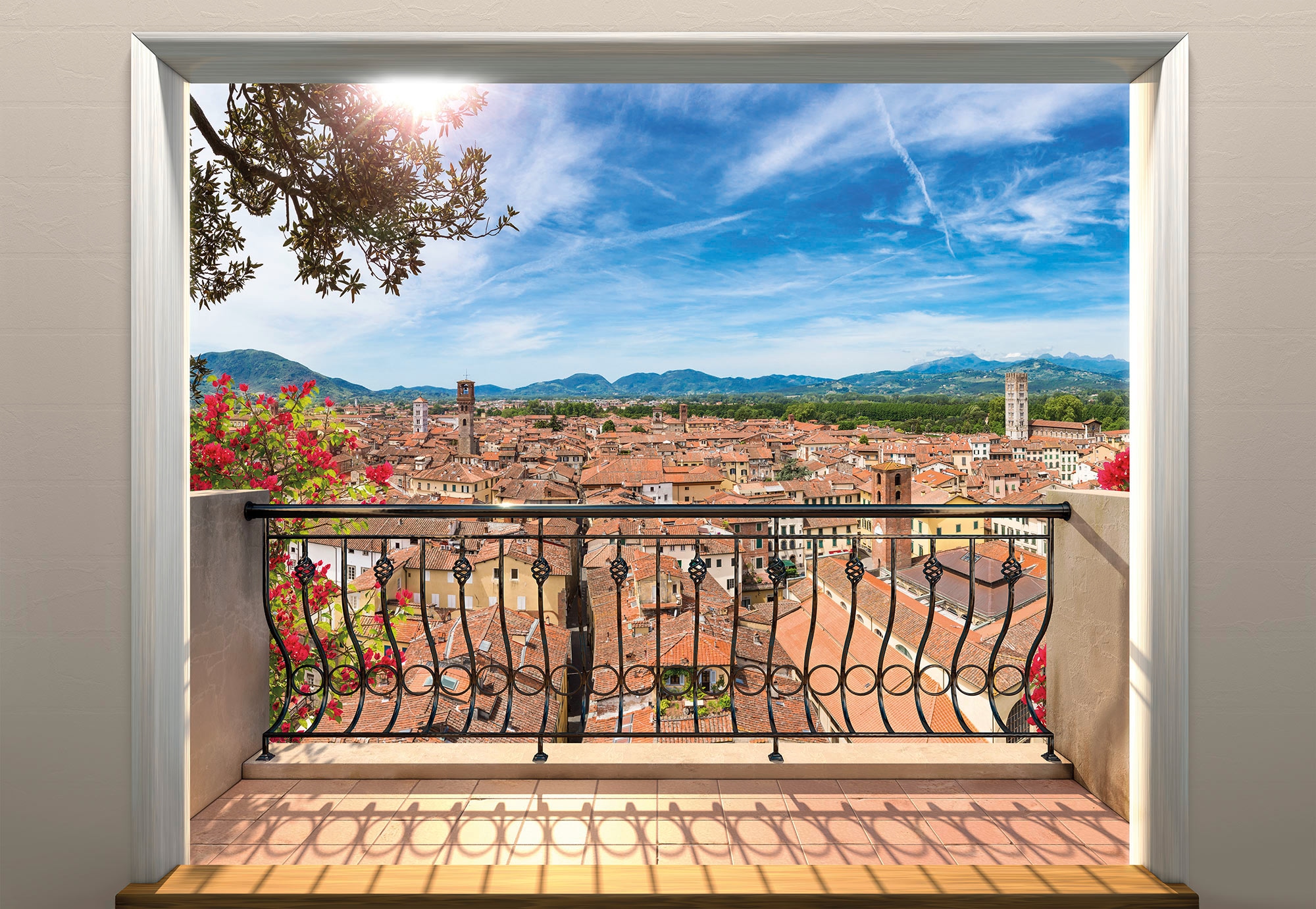 Komar Vliestapete »Balcony«, 368x248 cm (Breite x Höhe), inklusive Kleister  online kaufen | mit 3 Jahren XXL Garantie