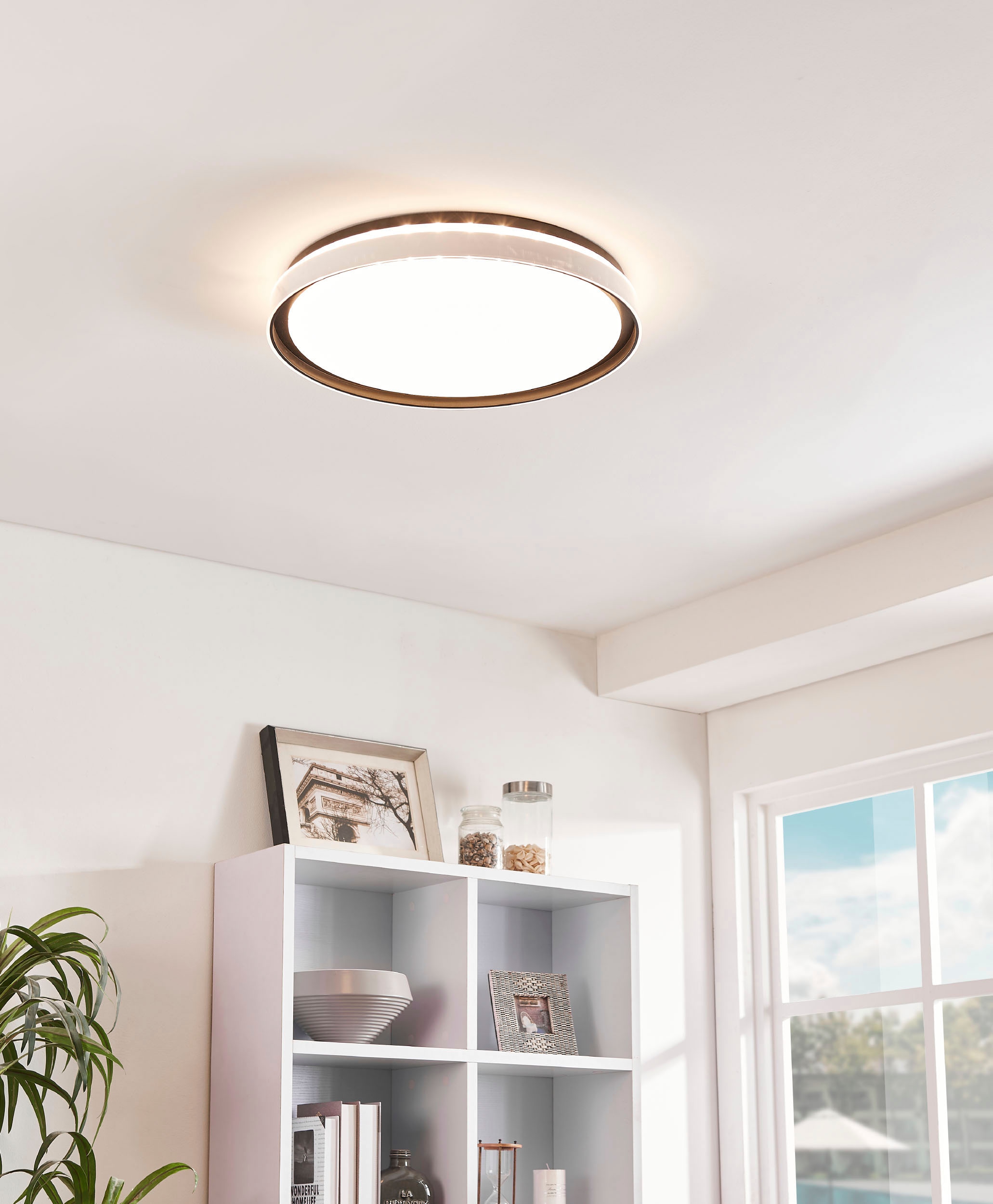 EGLO Deckenleuchte »SELUCI« LED-Modul 1 Stk. warmweiß - kaltweiß Wand-/Deckenleuchte, H8 x Ø49 cm, 4X10W inkl.