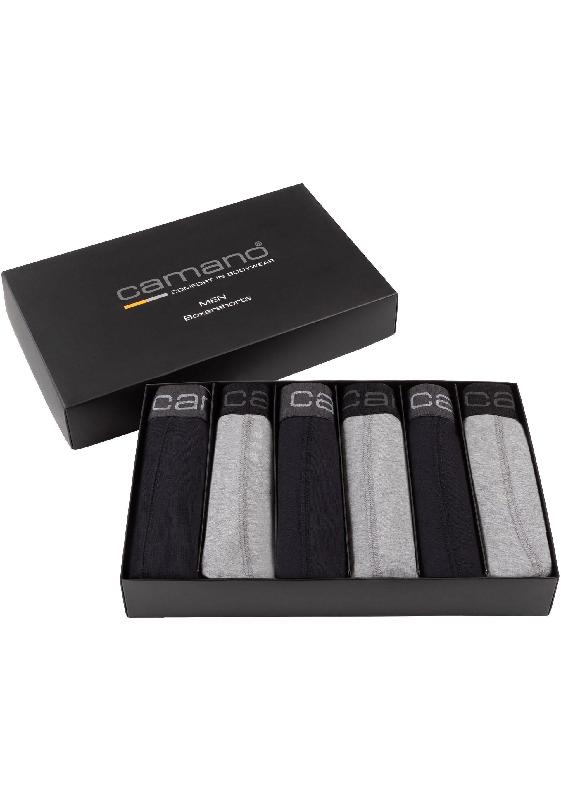 Camano Boxershorts »comfort« 6er Pack,  mit Stretch-Logobund