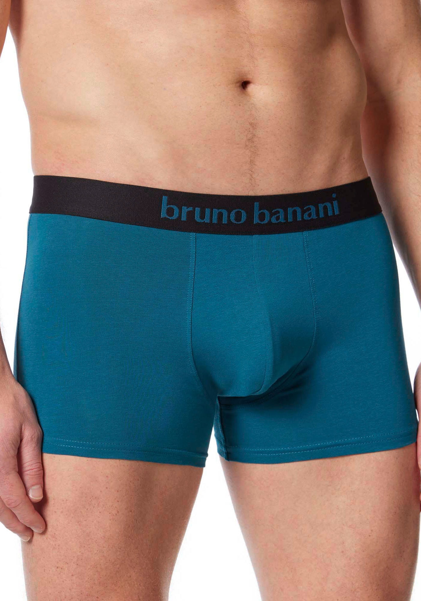 Bruno Banani Boxershorts »Short 2Pack 2 Kontrastfarbenes ♕ bei Flowing«, Bündchen St.), (Packung
