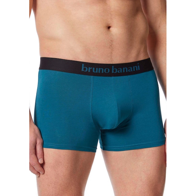 Bruno Banani Boxershorts »Short 2Pack Flowing«, (Packung, 2 St.),  Kontrastfarbenes Bündchen bei ♕