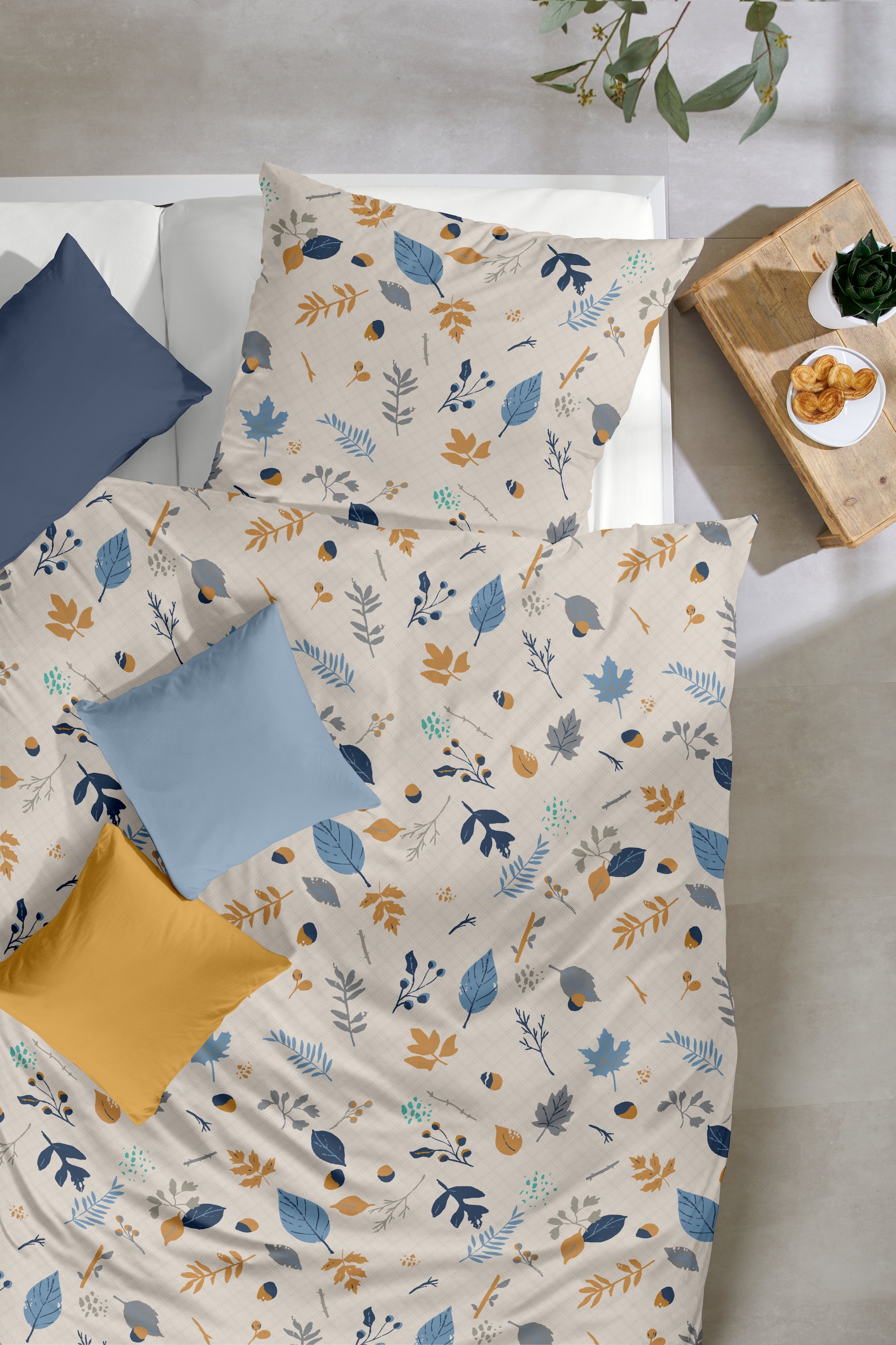 Primera Bettwäsche »Biber-Bettwäsche Branches« 2 Stk. mit floralen Motiven