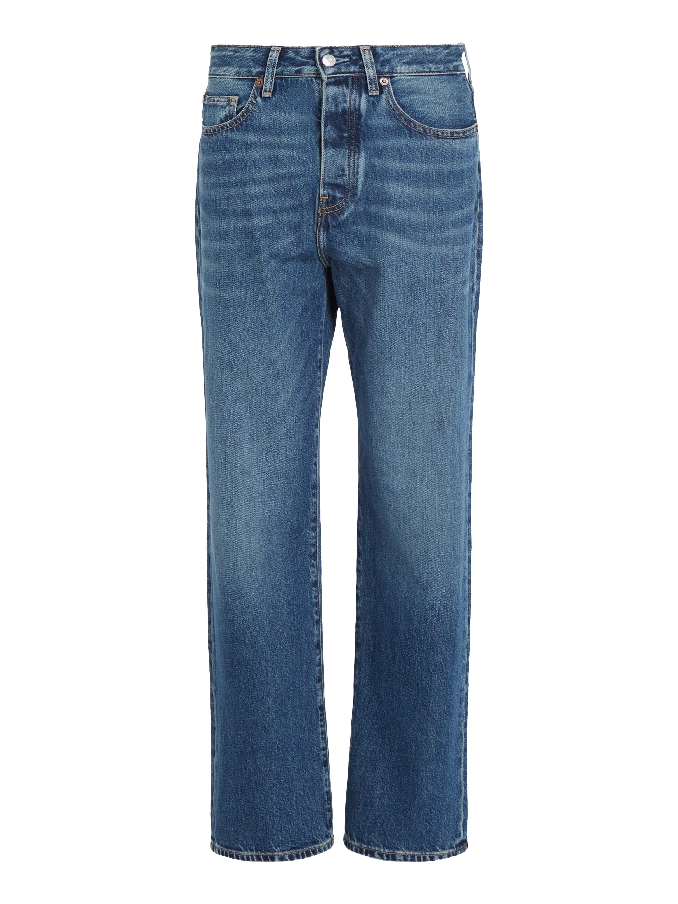 Tommy Hilfiger Straight-Jeans »LOOSE STRAIGHT RW KLO«, mit Lederlogopatch