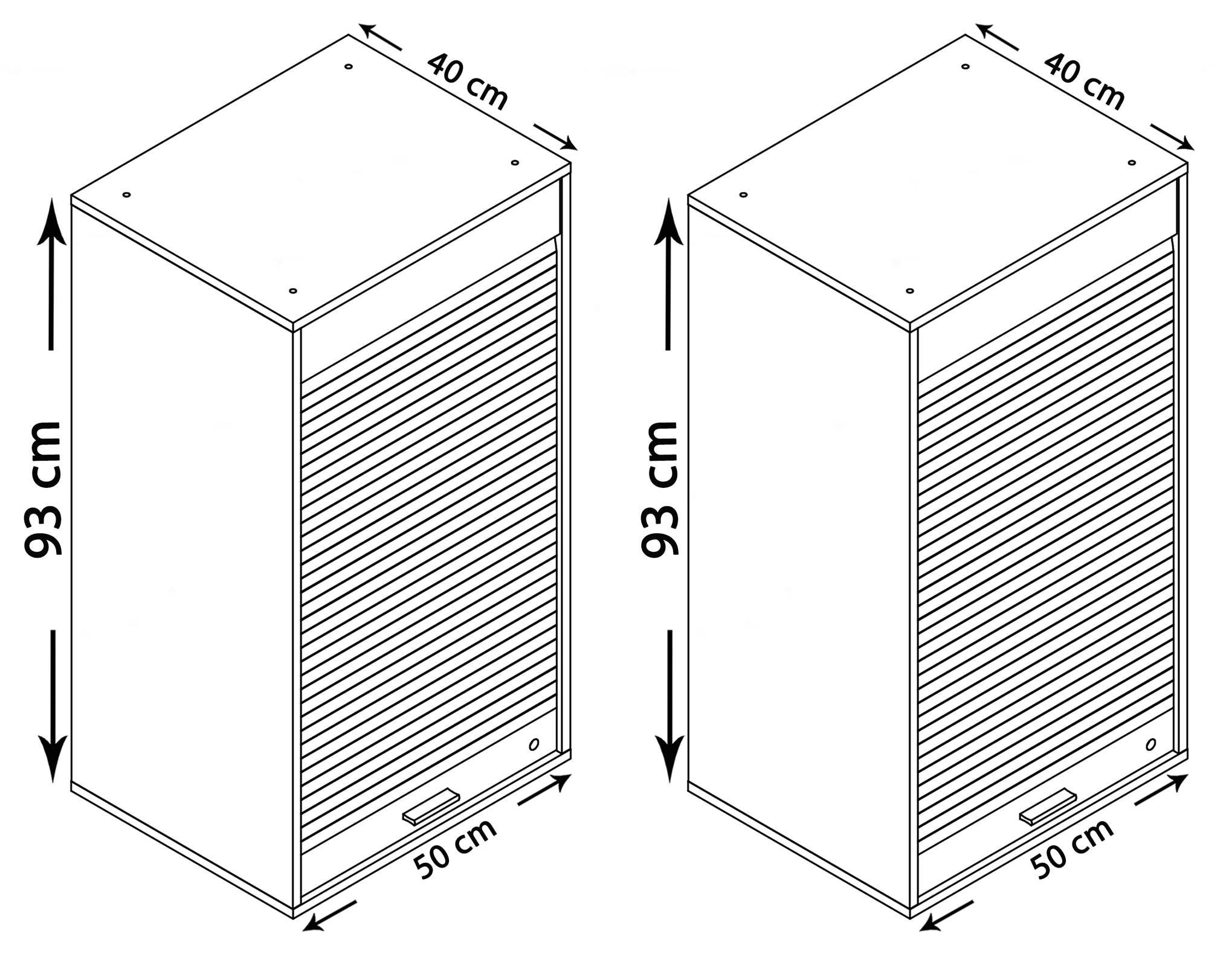 VCM Aktenschrank »VCM Büroschrank | Aktenschrank mit Rollladen | Maße ca. H. 186 x B. 50 x T. 40 cm ¿ Aktos XL« 1 Stk. tlg.