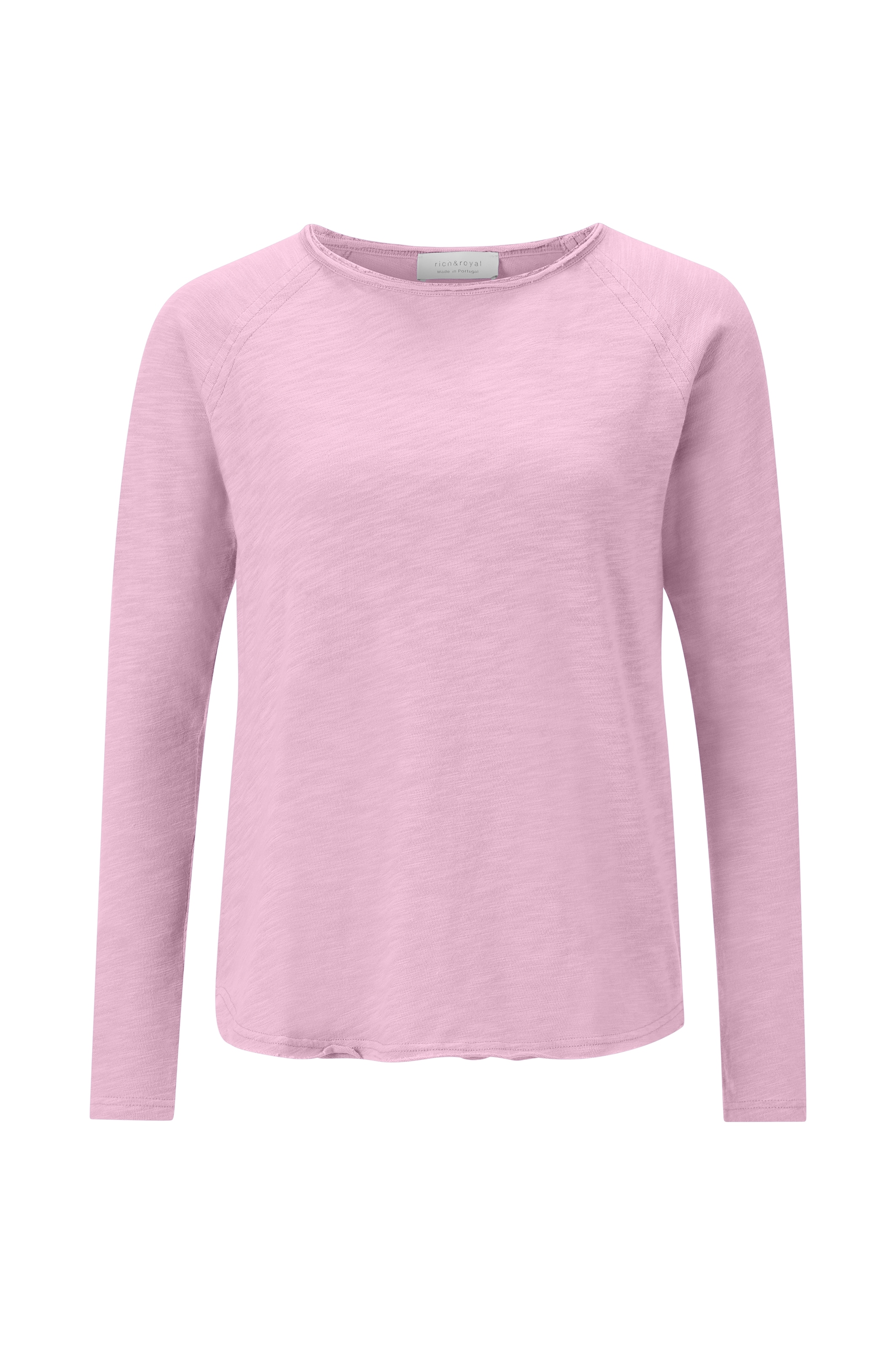 RICHROYAL Langarmshirt »2409 O HJ LS« mit offener Ausschnittkante und Saum