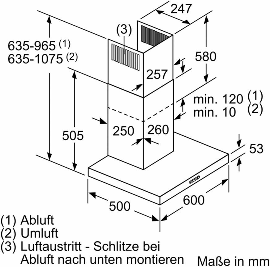 30, 3 mit breit Jahren Garantie cm 60 NEFF Serie Wandhaube N »D62BBC0N0«, XXL