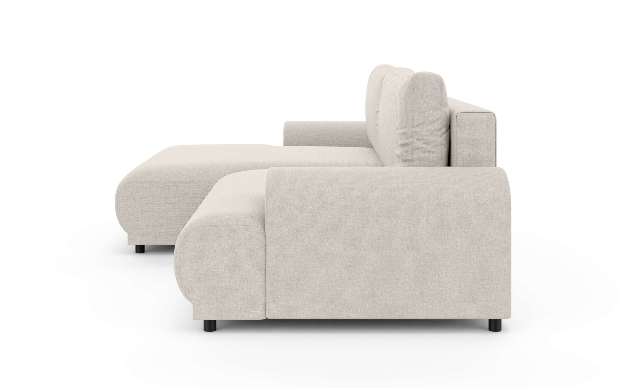 Home affaire Ecksofa »Marsby, mit Bettfunktion und Bettkasten, Maße: B/H/T 242/65/145 cm« L-Form mit Wellenunterfederung, Recamiere links oder rechts bestellbar