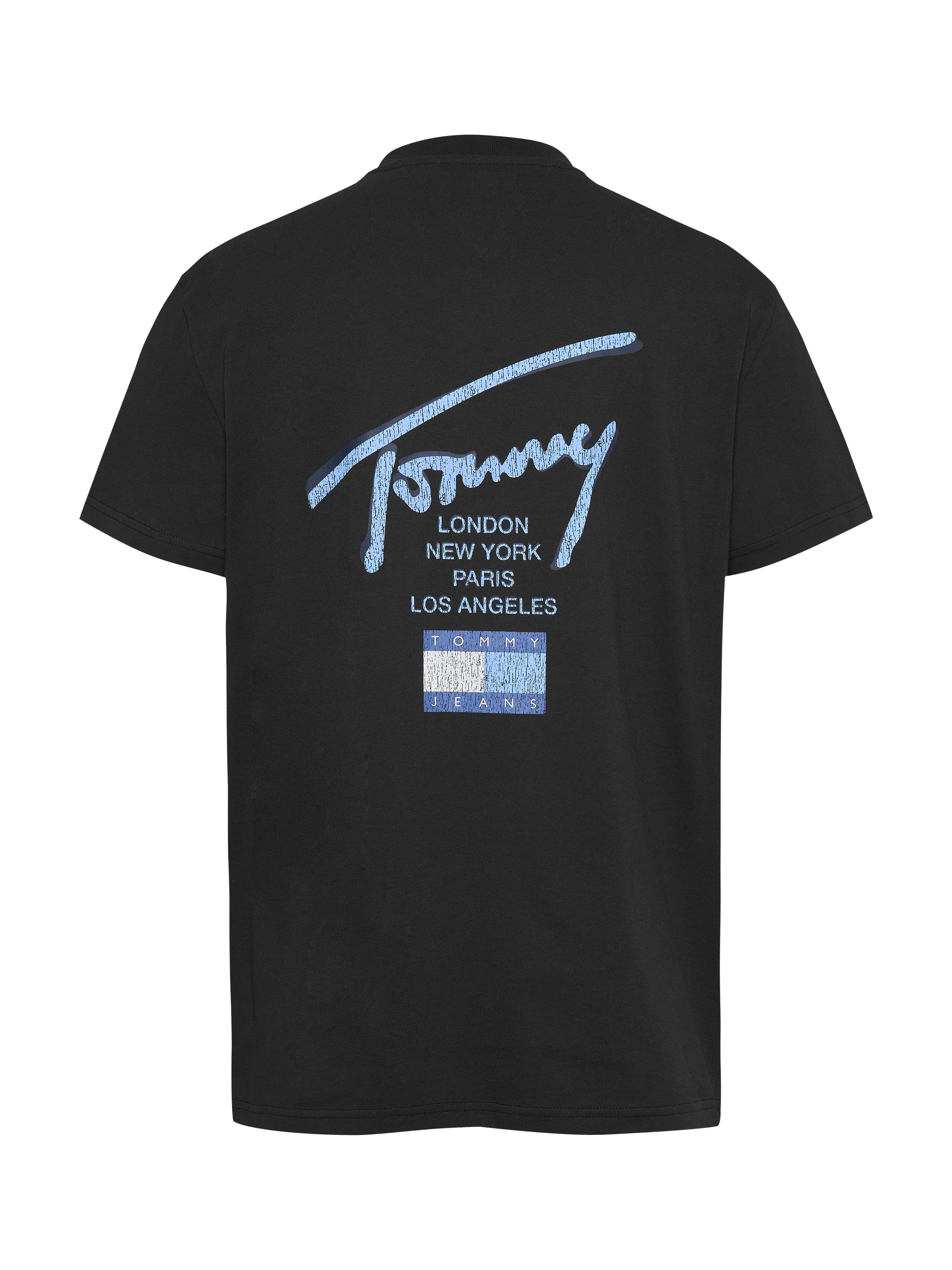 Tommy Jeans Plus Rundhalsshirt »TJM REG TOMMY SIGN CITY TEE EXT«, in Großen Größen, Logstickerei am Ärmel, Logodruck