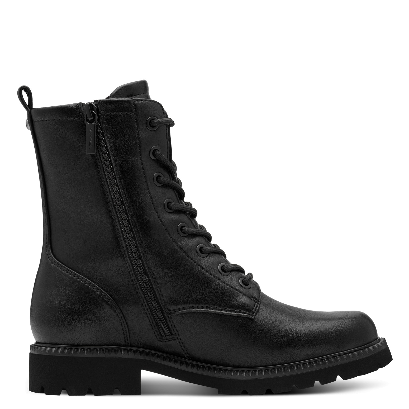 Tamaris Schnürstiefelette  , Blockabsatz, Schnürboots mit Logoaufnäher an der Schuhzunge