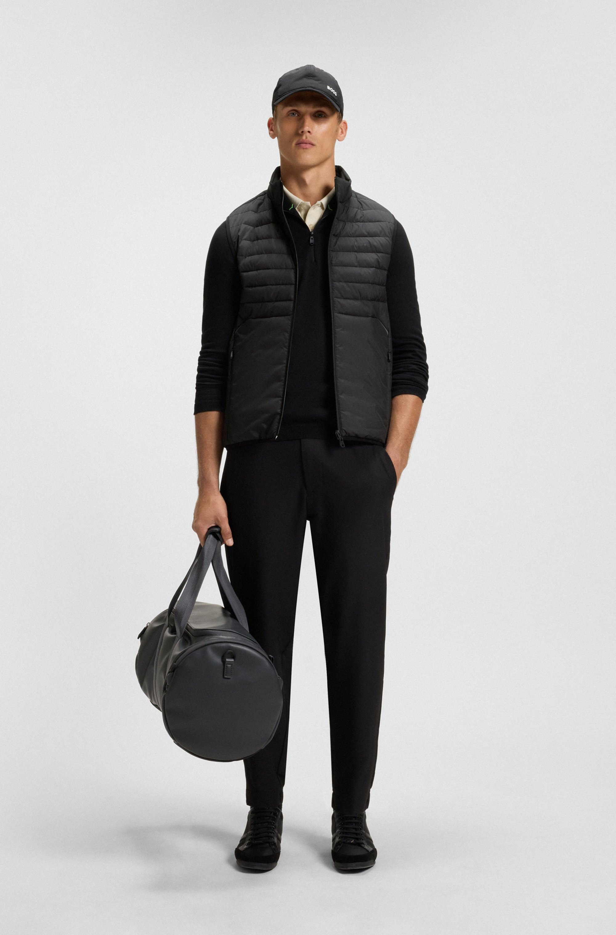 BOSS GREEN Steppweste »V Urbanex Vest« mit soften Stretch-Einsätzen und reflektierenden Details