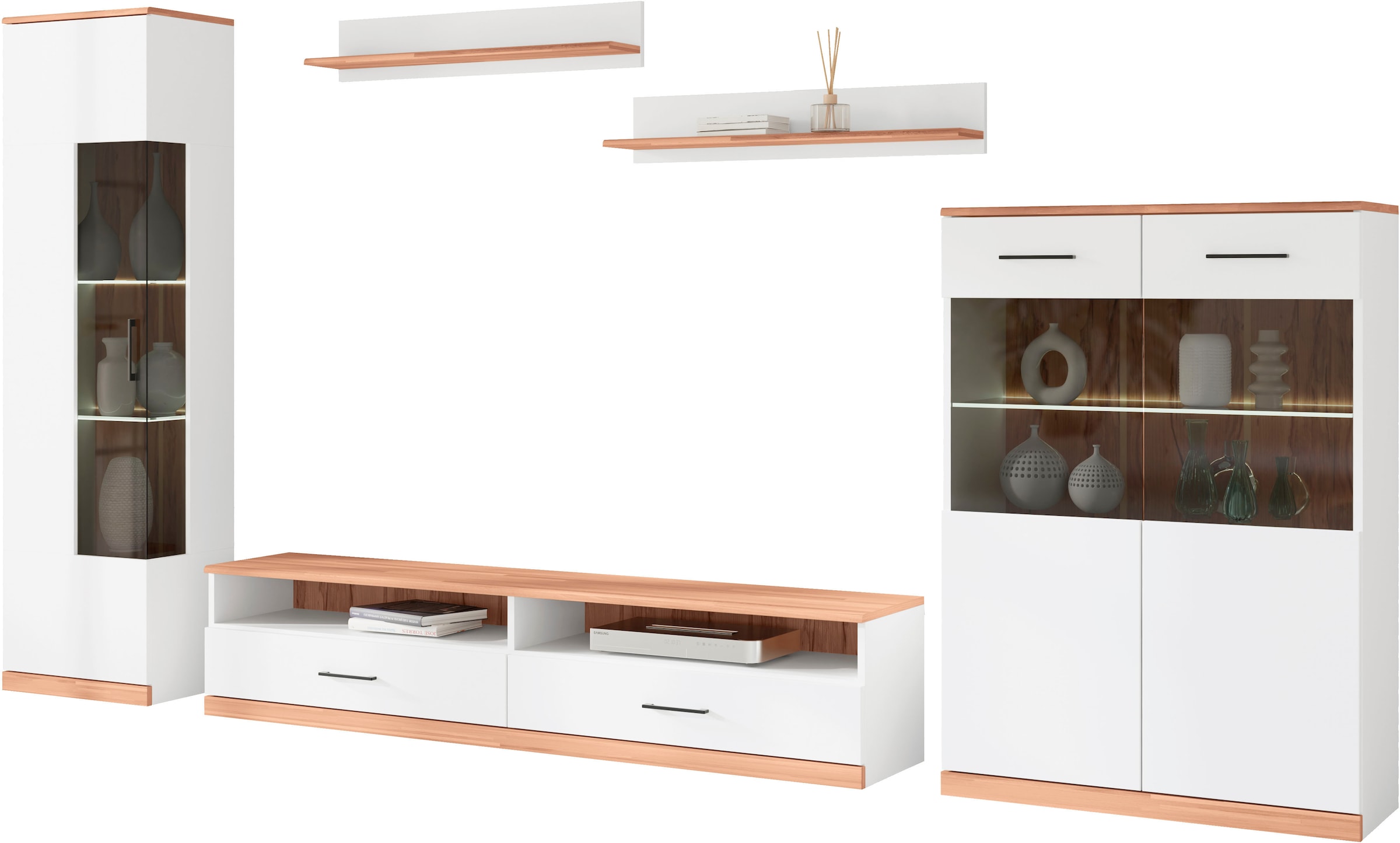 Home affaire Wohnwand »Ribe Wohnwand Set-5 St.« Set, 5 Stk. tlg.