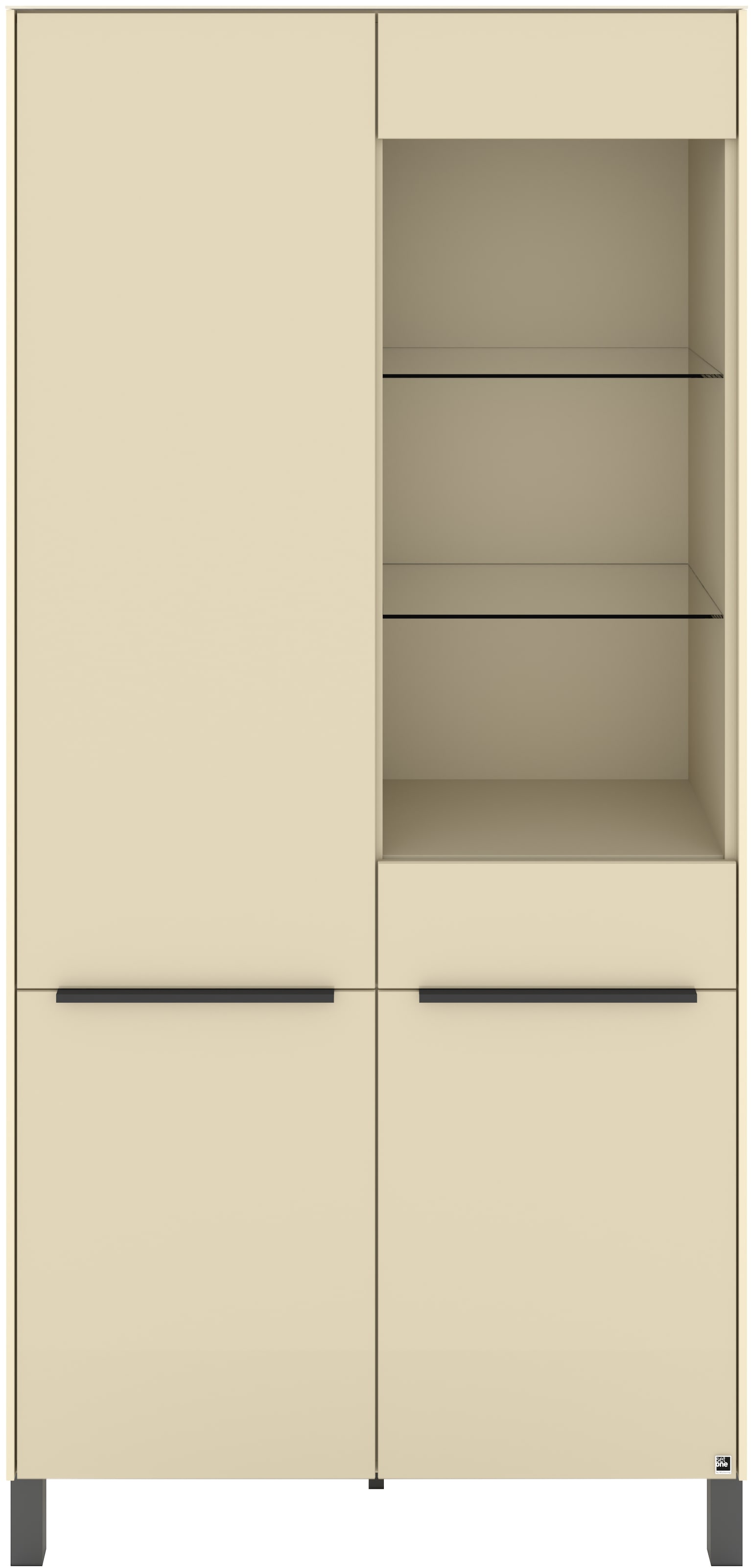 set one by Musterring Standvitrine »Reno« 1 Stk. tlg. Mit Vierkantfuß in diversen Farben, 197 cm Höhe & Farbauswahl