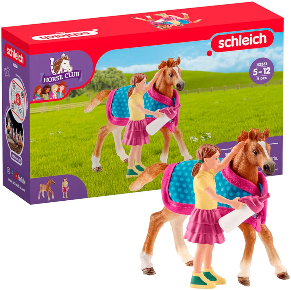 Schleich® Spielfigur »HORSE CLUB, Fohlen mit Decke (42361)«