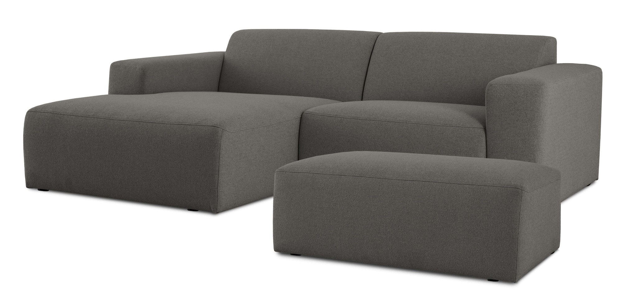 INOSIGN Ecksofa »Koa,228cm, L-Form, Modulsofa, Webstoff, Cord«, Designsofa, Set, Hocker inklusive, weicher Lounge-Sitzkomfort