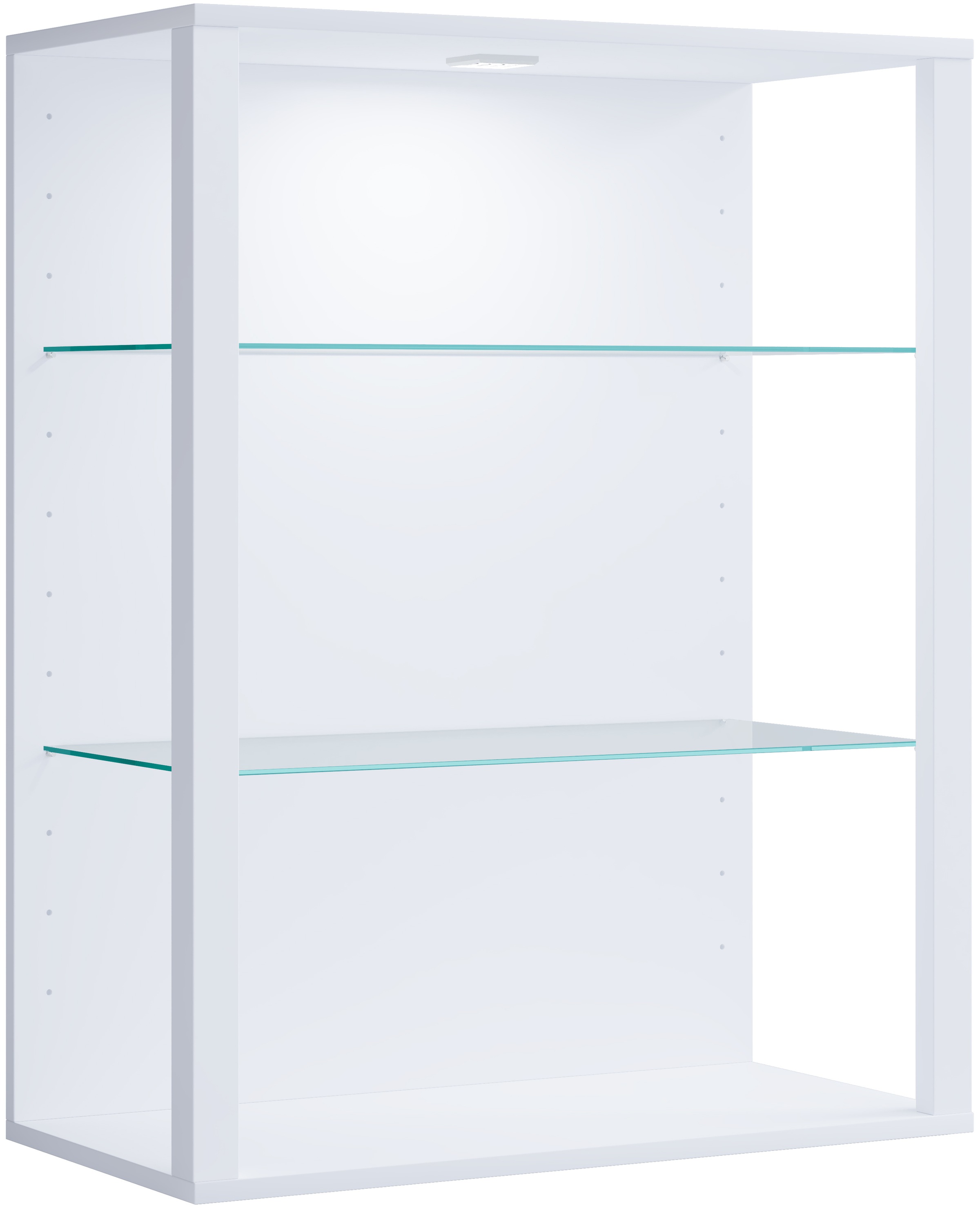 VCM Wandregal »olz Glas Stand Vitrine Sammelvitrine Glasol LW«