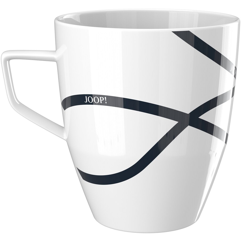 Joop! Becher »COLLECTOR'S MUG DESIGN EDITION im Dessin LOGO RIBBON«, (1 tlg.), Sammelbecher verziert wie ein Geschenk mit Schleifenband-Motiv, 320 ml