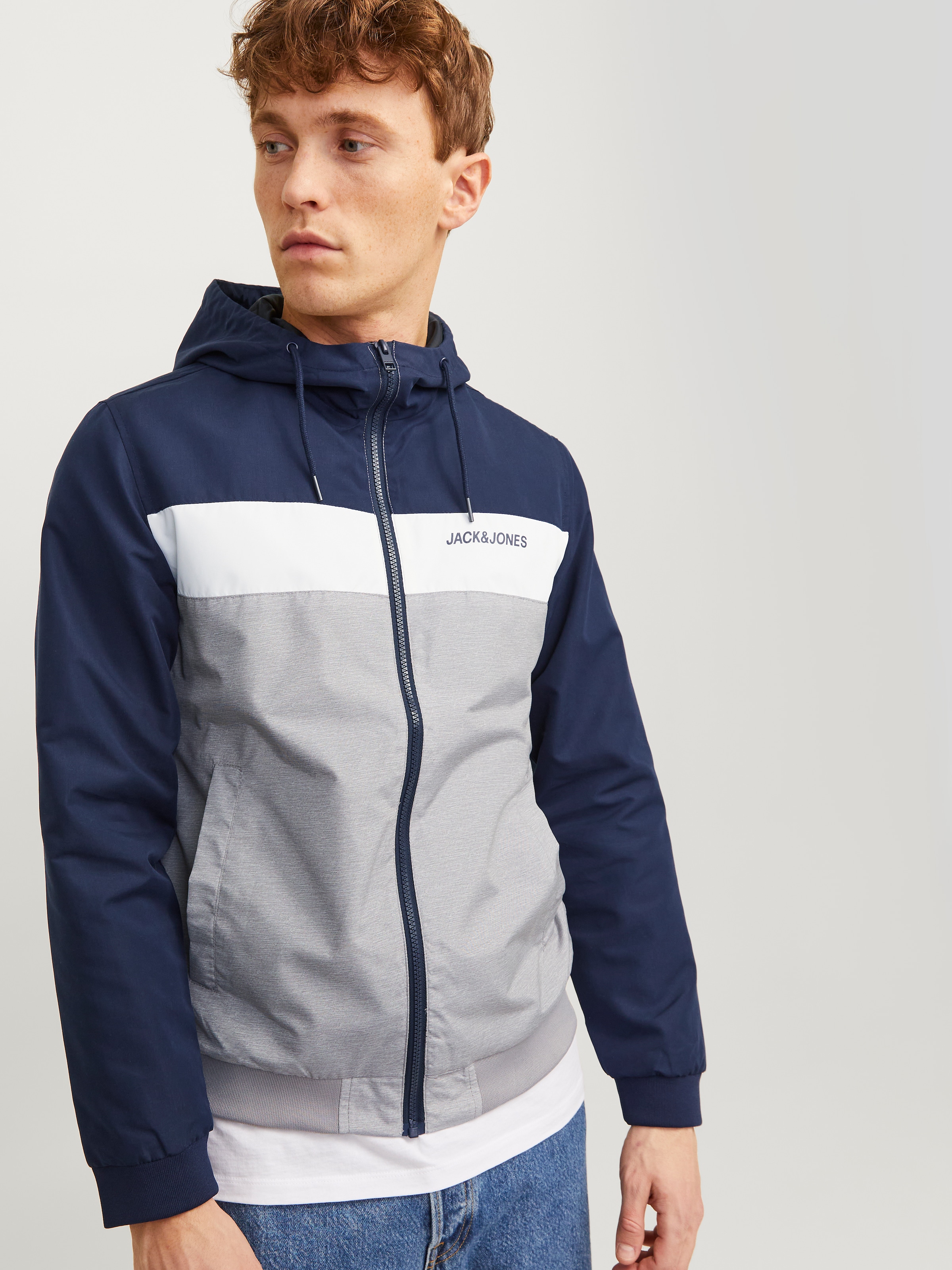 Jack & Jones Blouson »JJERUSH mit Kapuze« mit Kapuze Kunstfaser, regular fit
