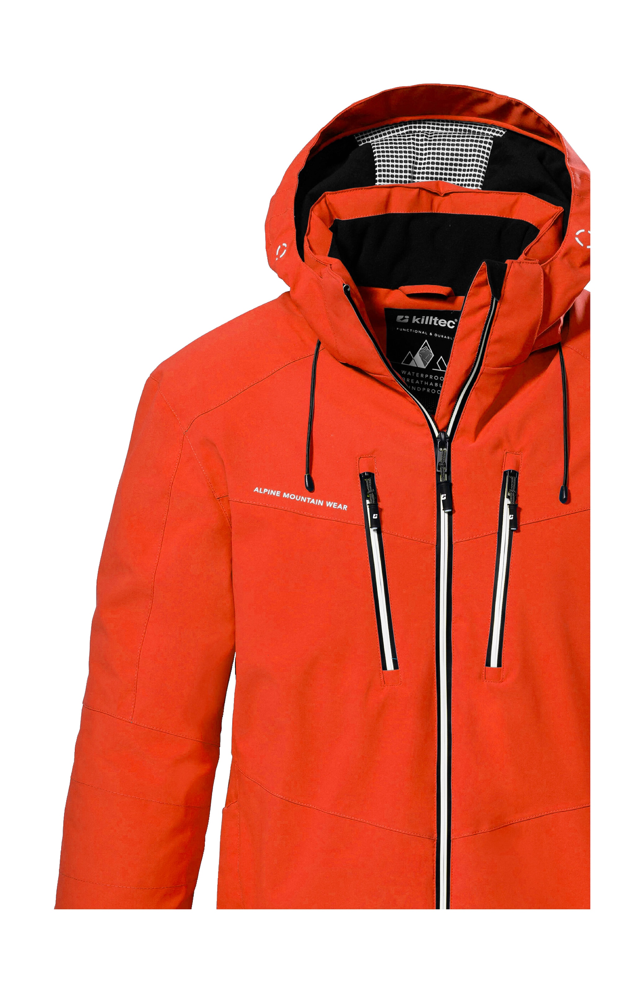 Killtec Skijacke »KSW 44 MN SKI JCKT« Wasserdichte, atmungsaktive Funktionsjacke mit abnehmbarer Kapuze