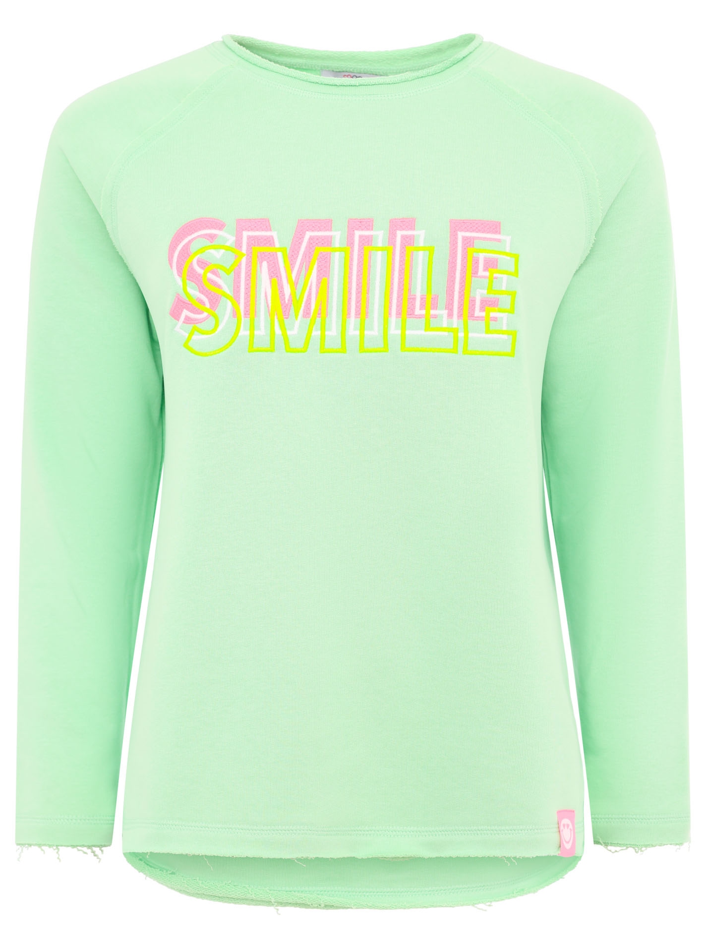 Zwillingsherz Sweatshirt »"Smile"«, mit fröhlichem Statement-Print
